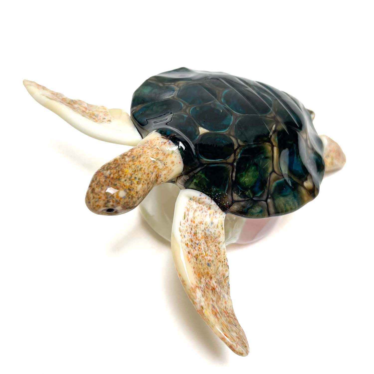 Murano glass turtle on the rock