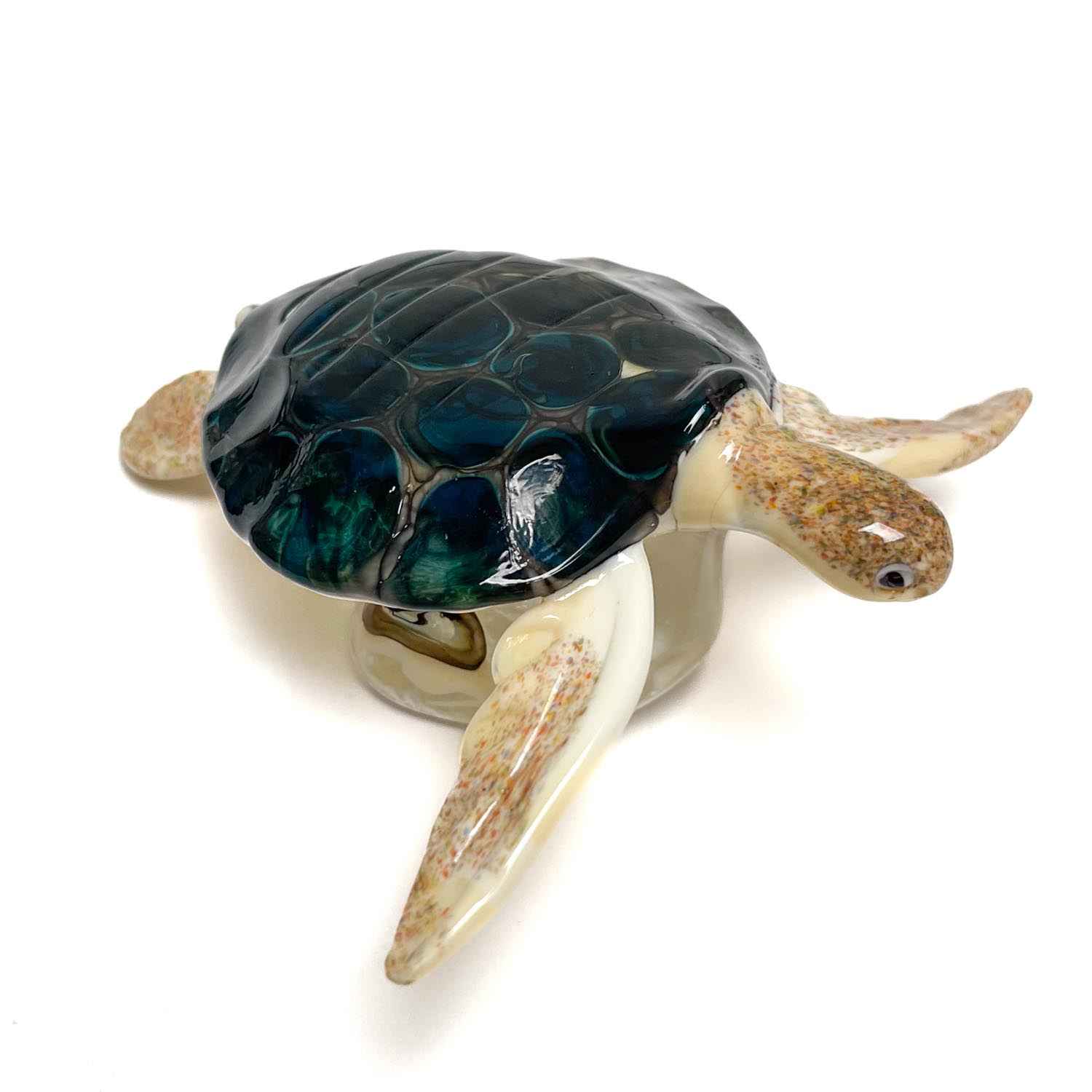 Murano glass turtle on the rock