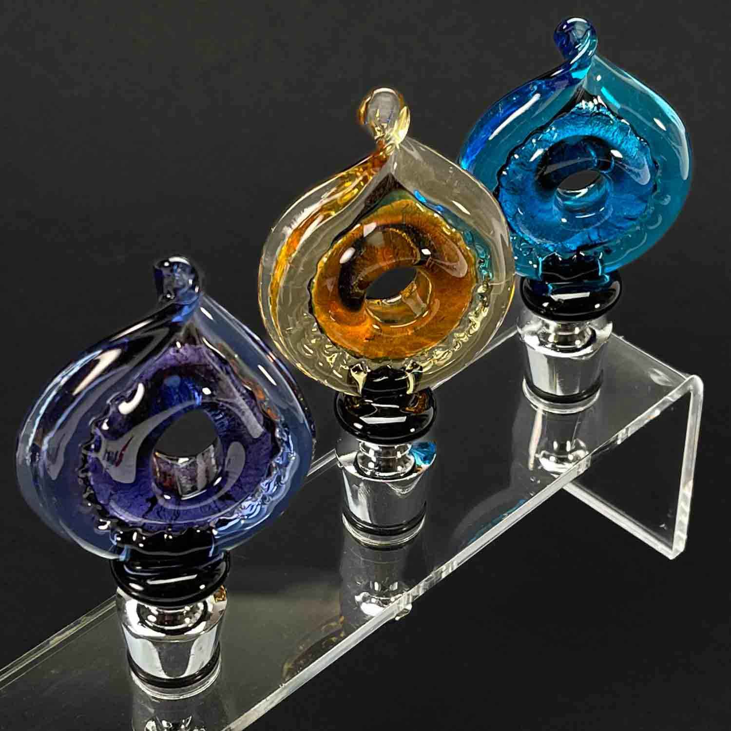 Betulla leaf wine stopper- Murano Glass