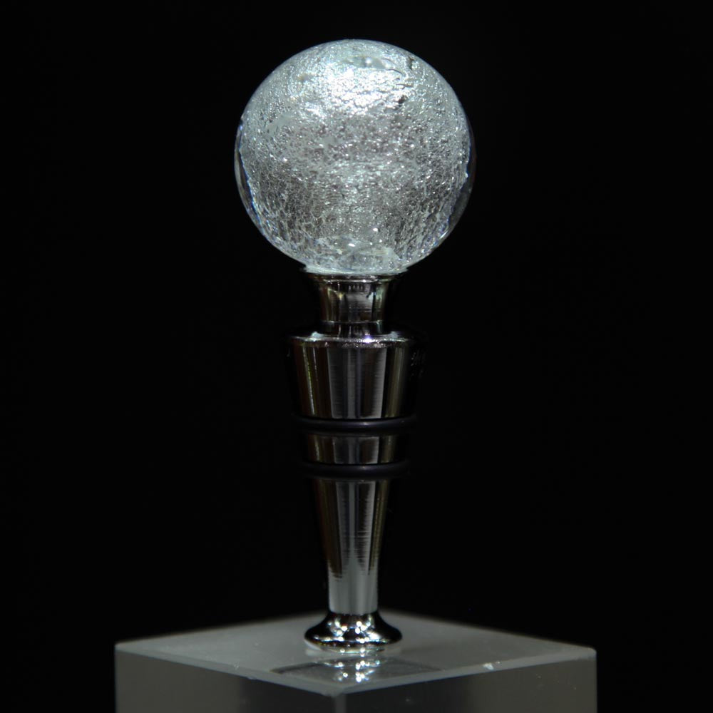 Precious glass bottle stopper