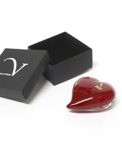 Red heart paperweight