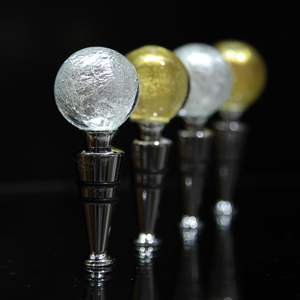 Precious glass bottle stopper