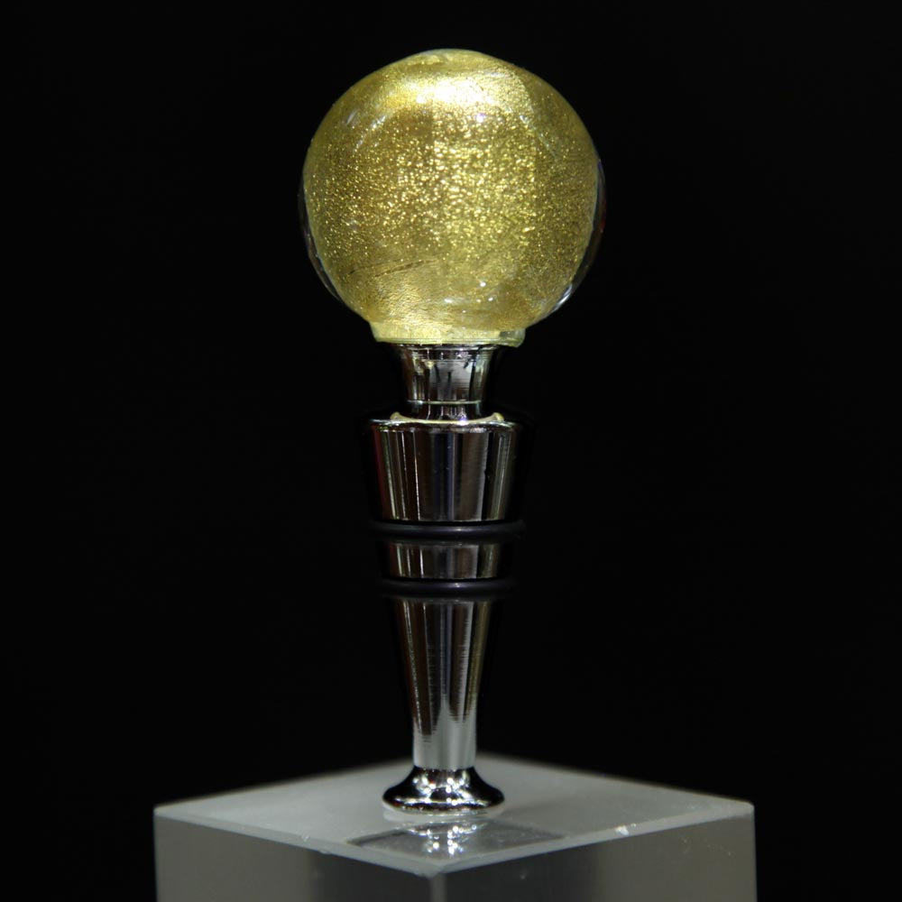 Precious glass bottle stopper