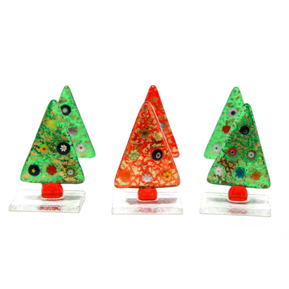 Set of 6 Glass Christmas Tree - placeholders