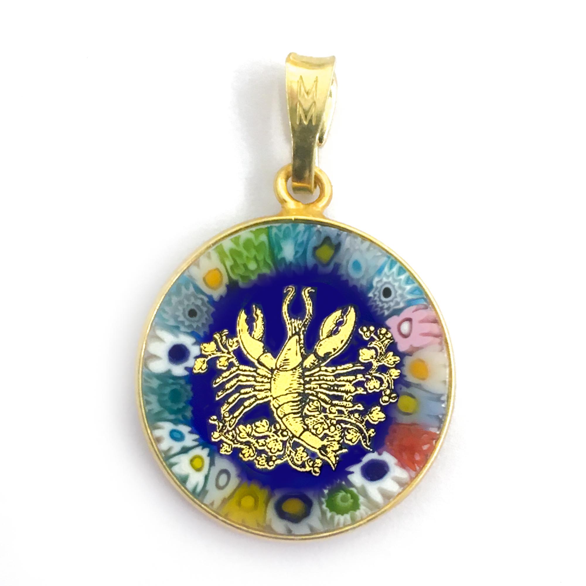 Murrina pendant with Zodiac