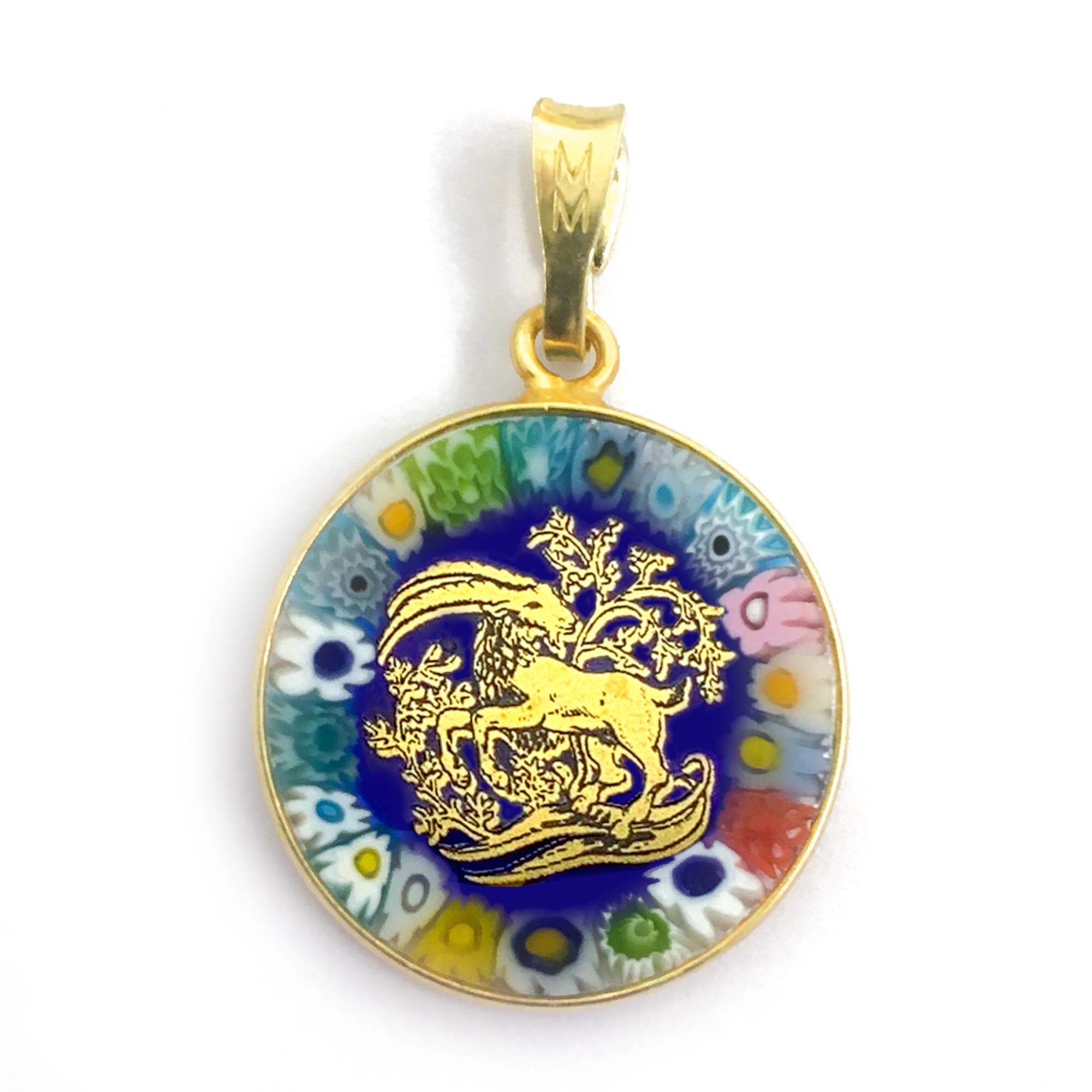 Murrina pendant with Zodiac