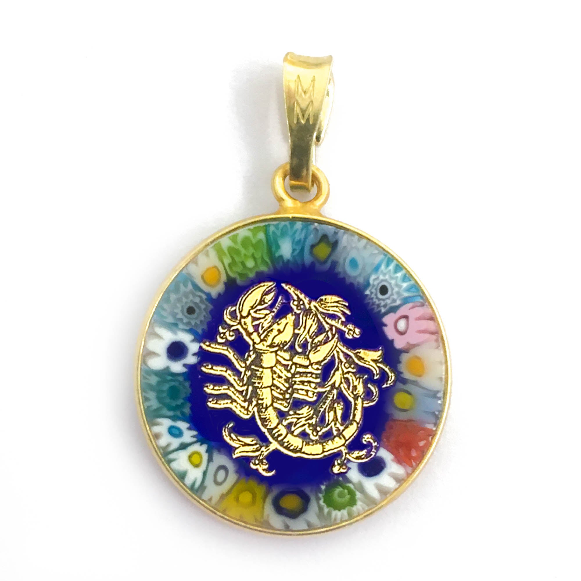 Murrina pendant with Zodiac