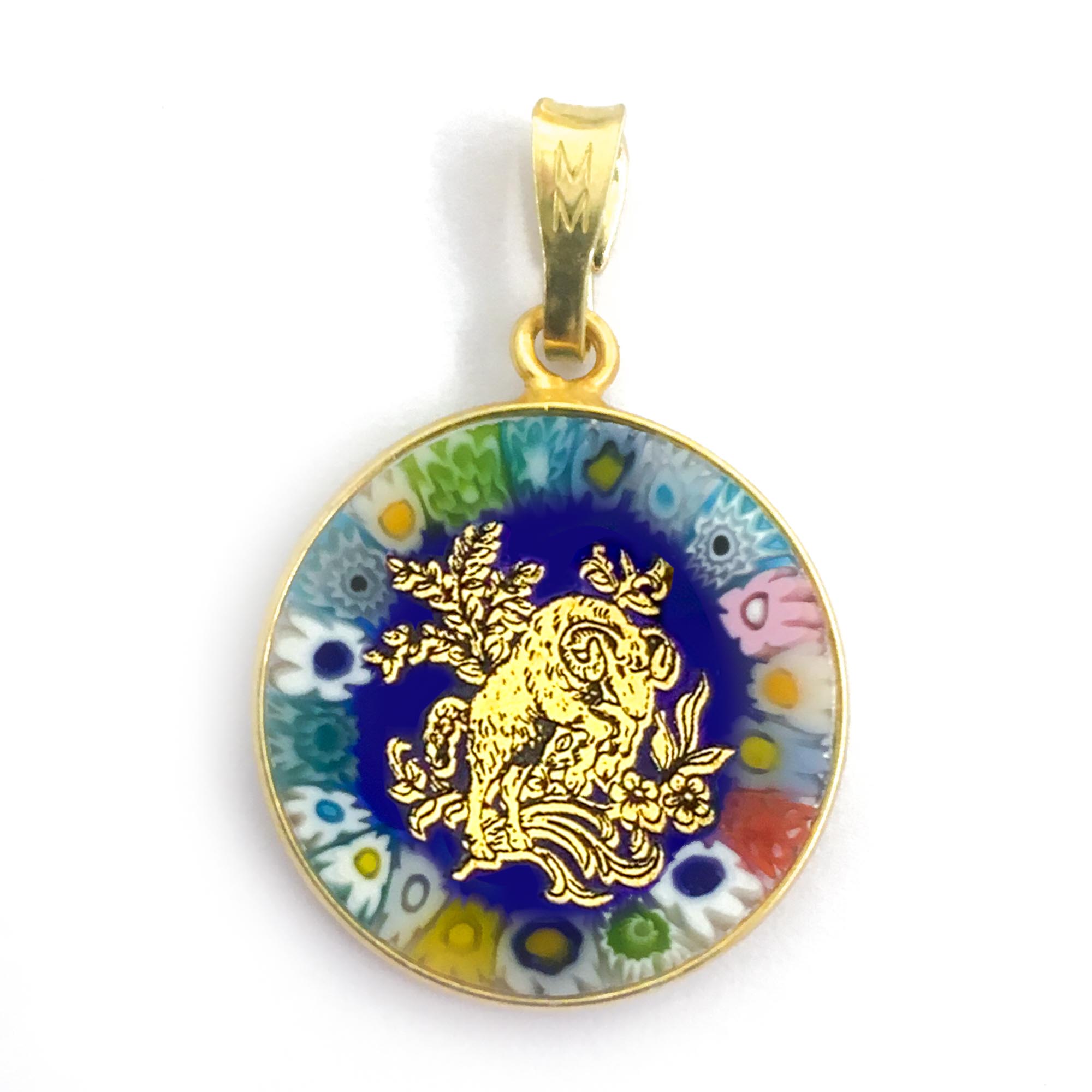 Murrina pendant with Zodiac