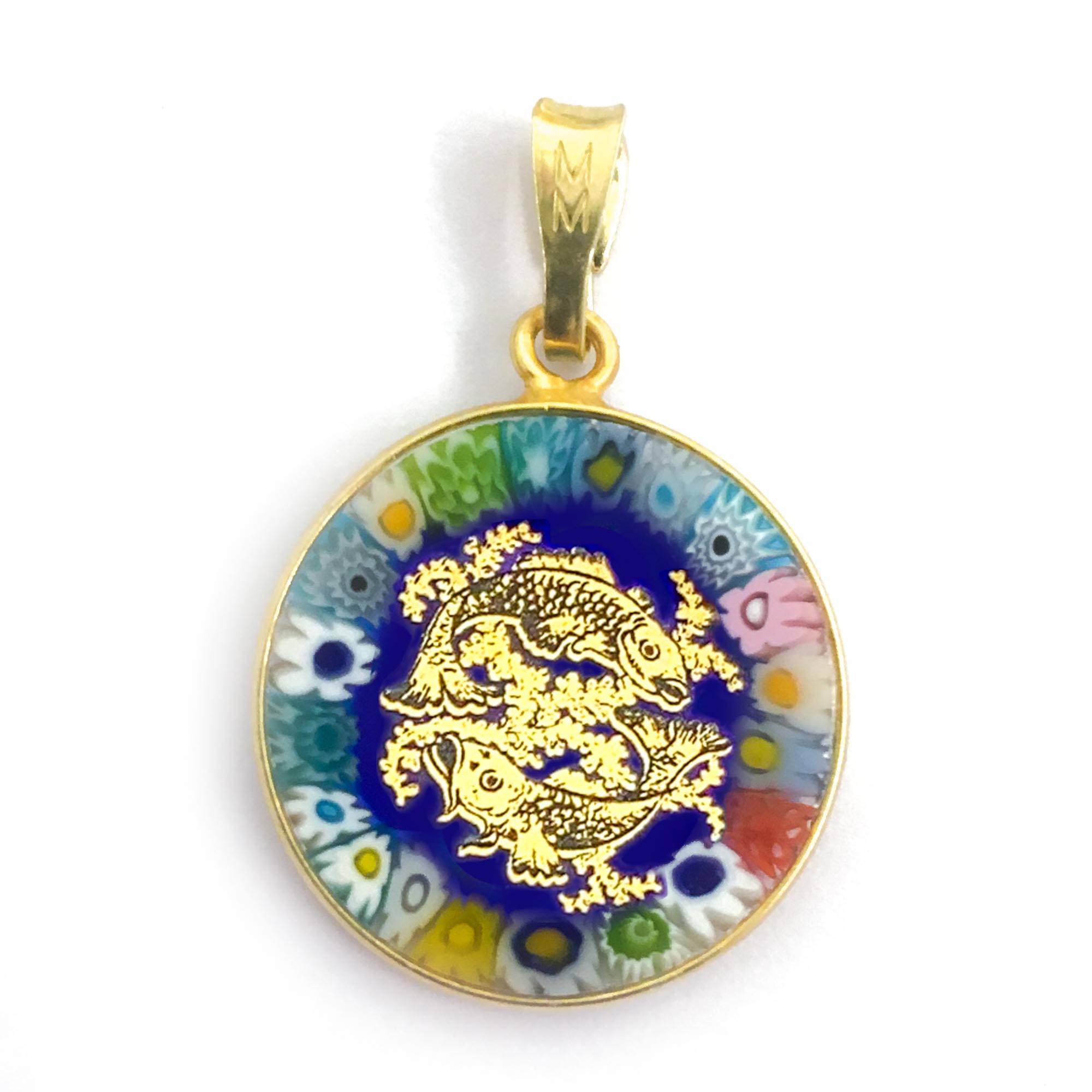 Murrina pendant with Zodiac