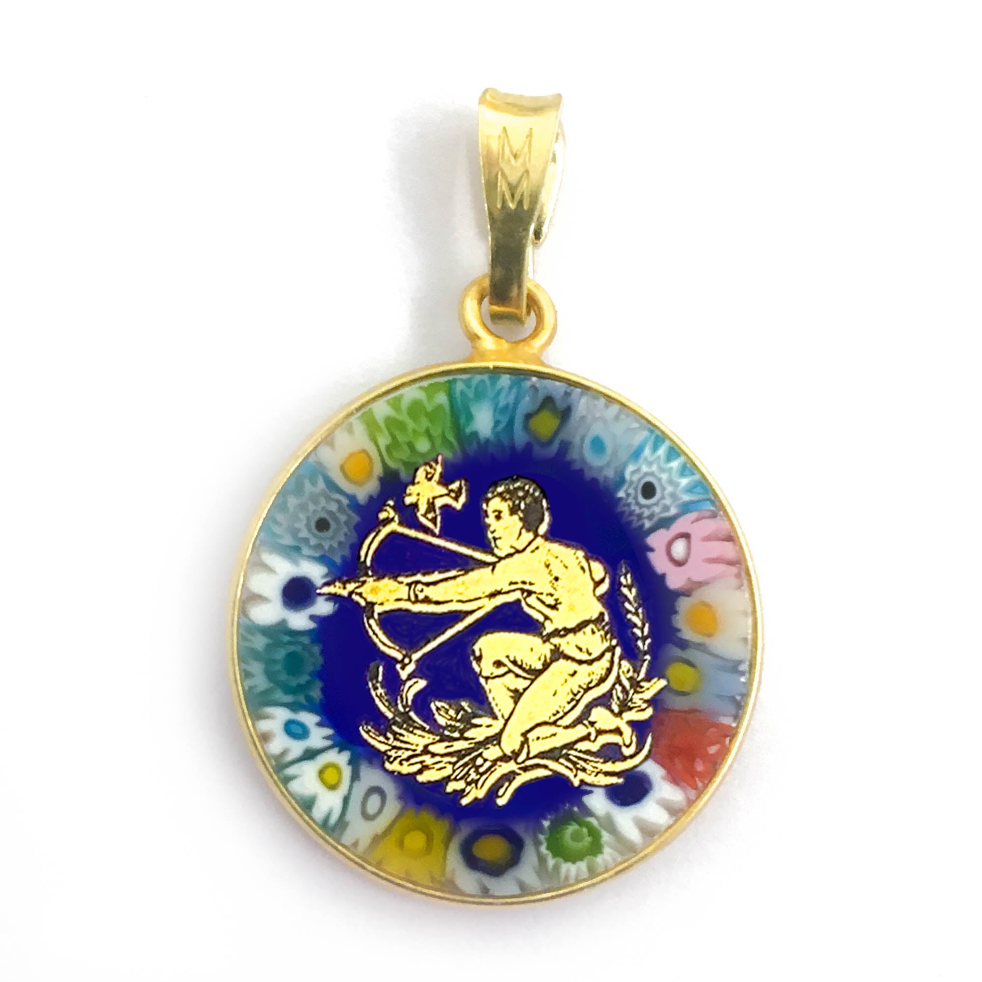 Murrina pendant with Zodiac