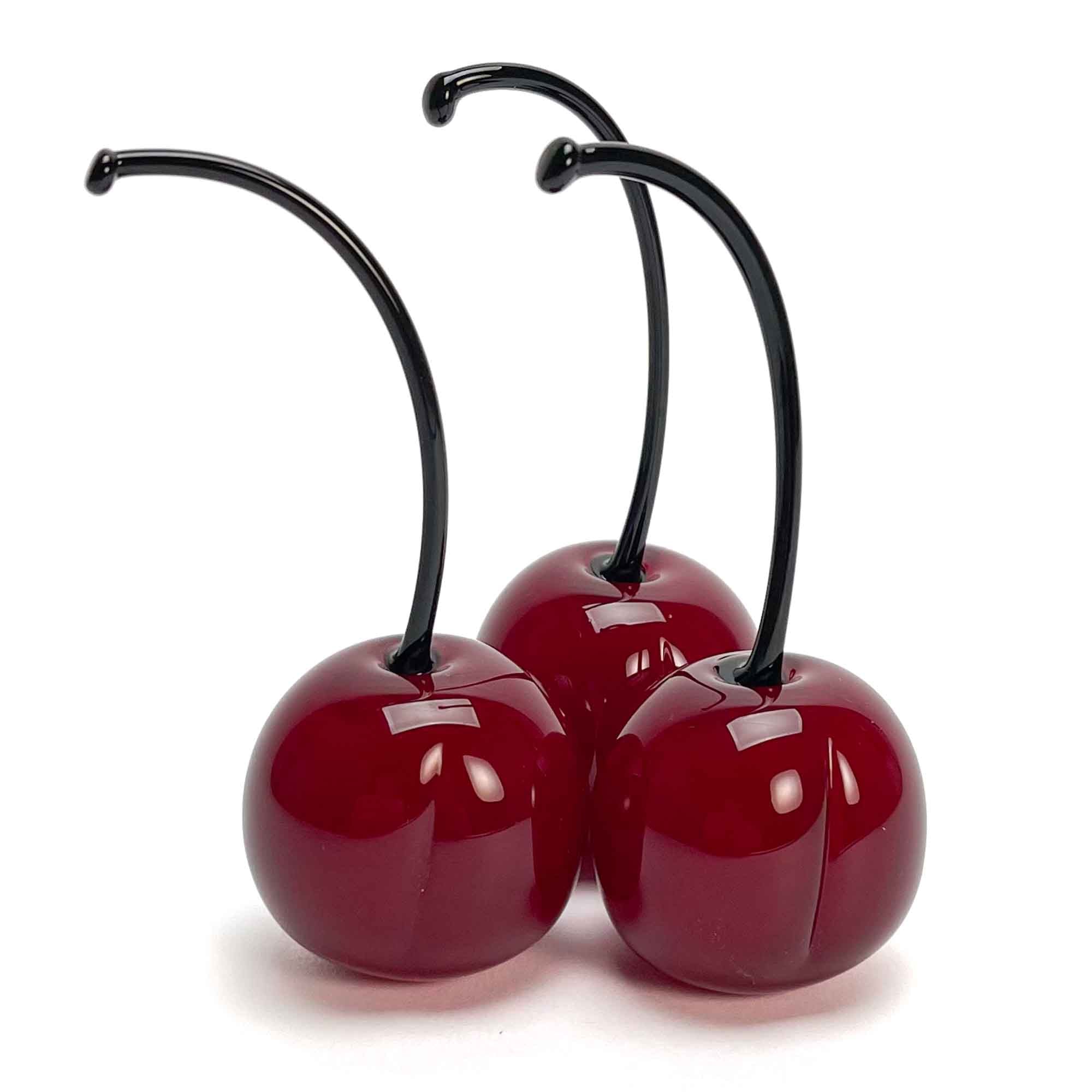 Set of Glass Cherries - Medium Size