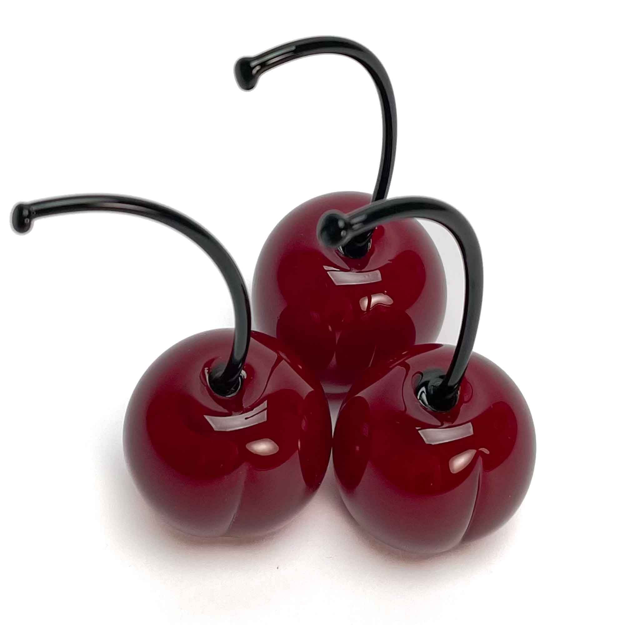 Set of Glass Cherries - Medium Size