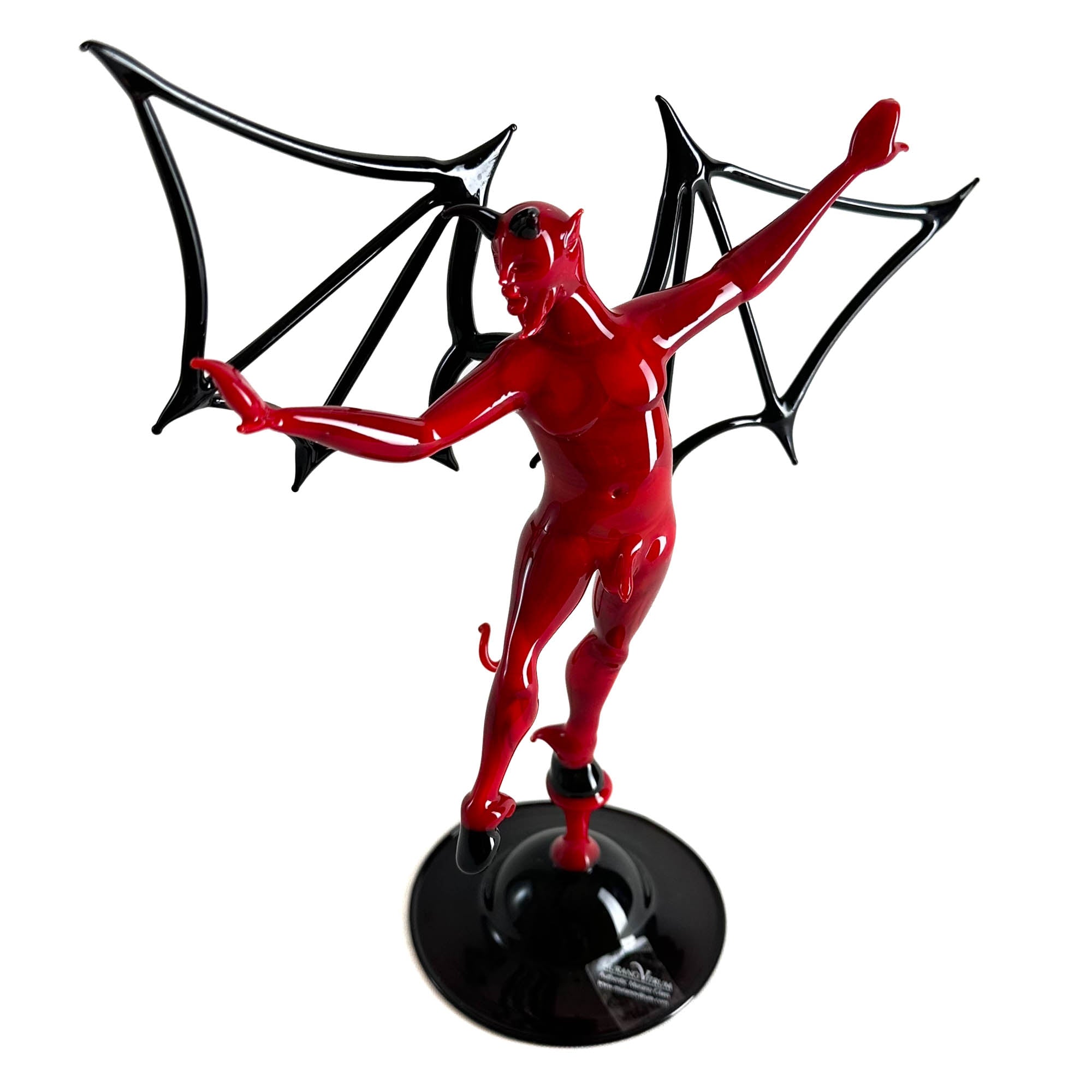 Red Devil with Black Wings - Murano Glass