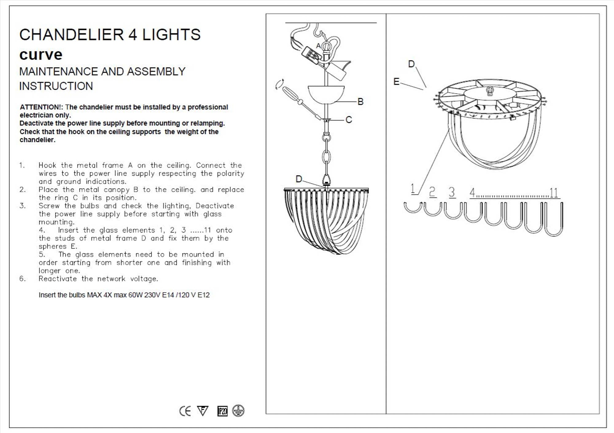 Futurama Chandelier - 30 up to 80 centimeters