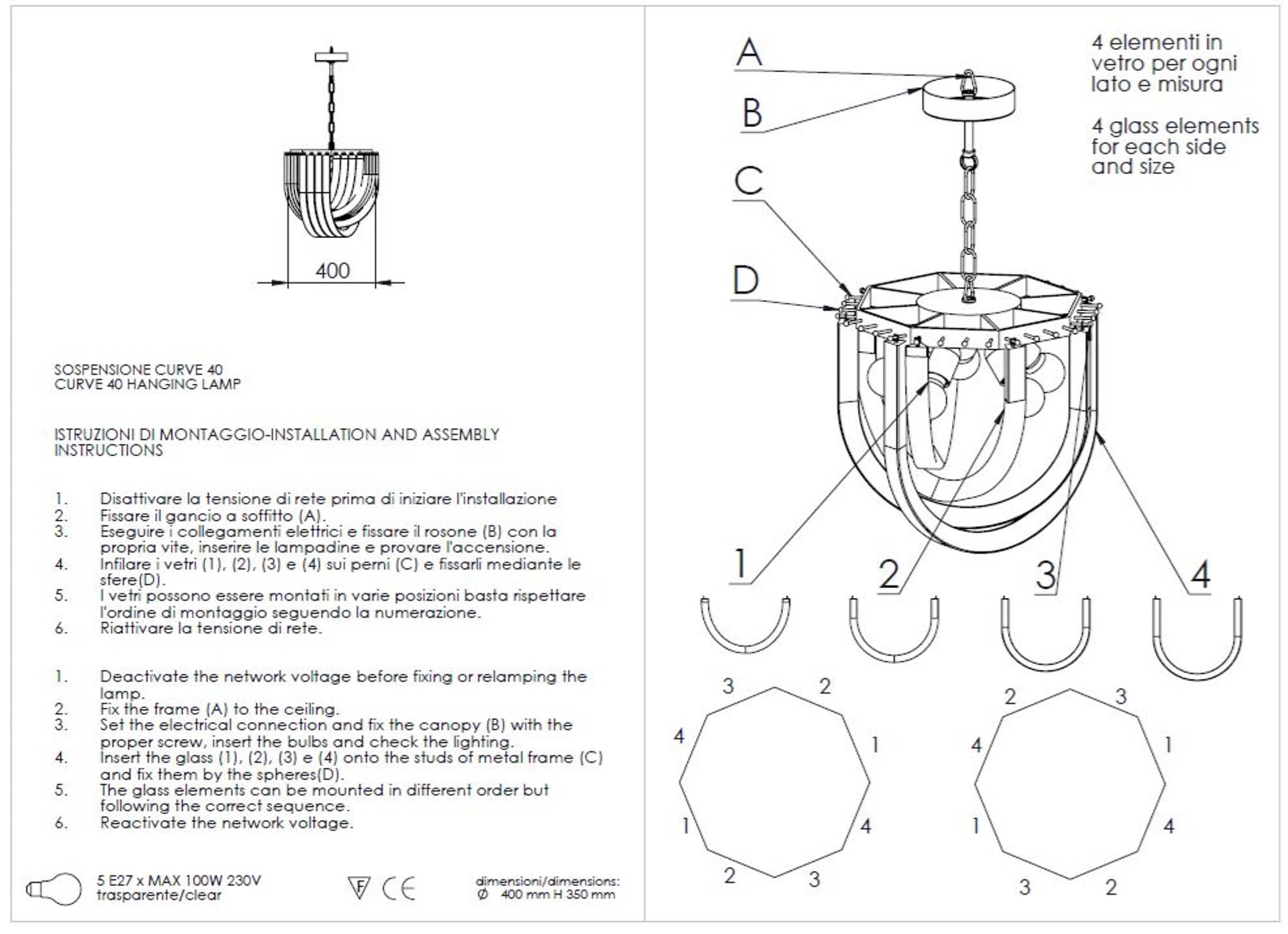 Futurama Chandelier - 30 up to 80 centimeters