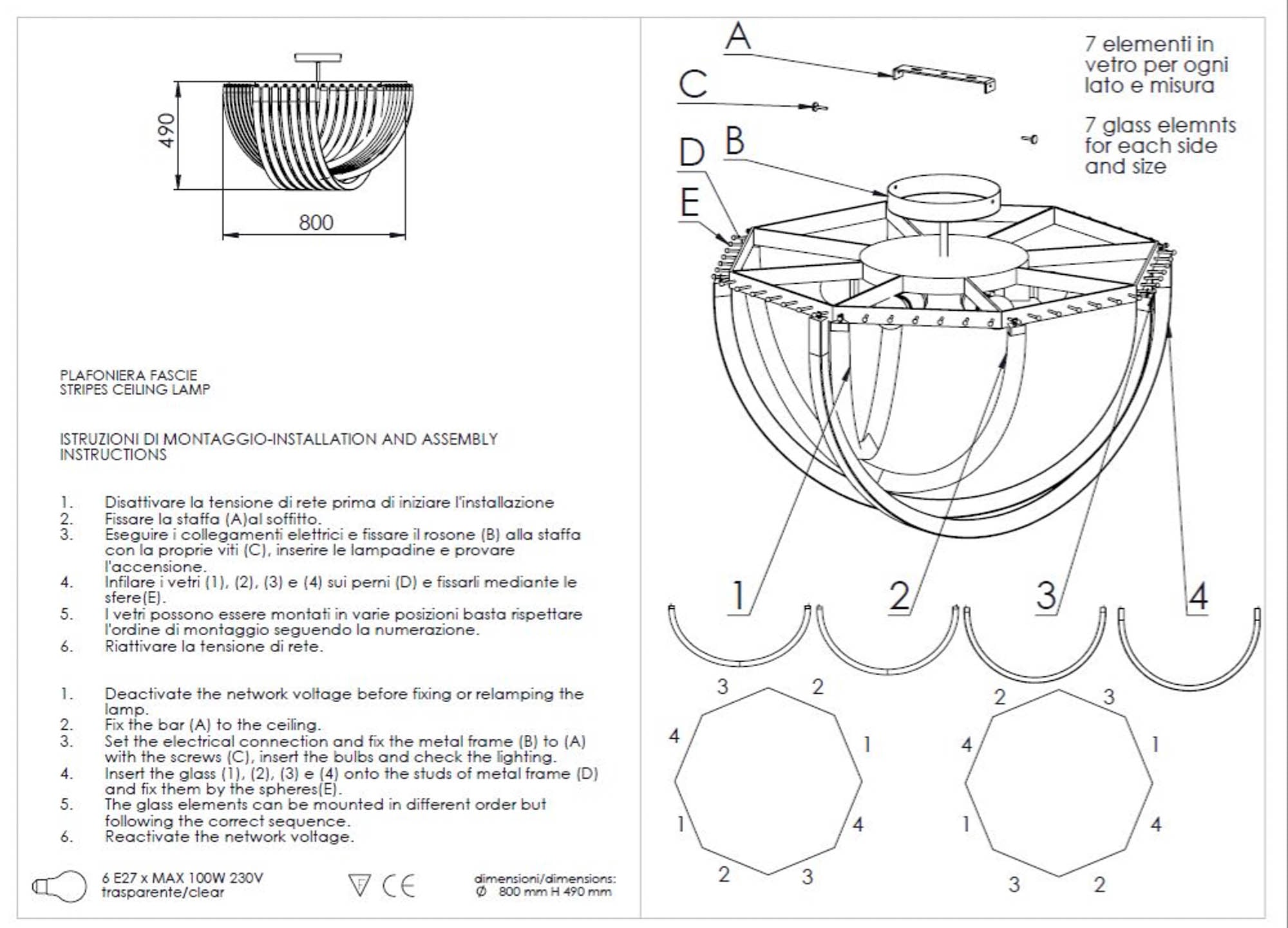 Futurama Chandelier - 30 up to 80 centimeters