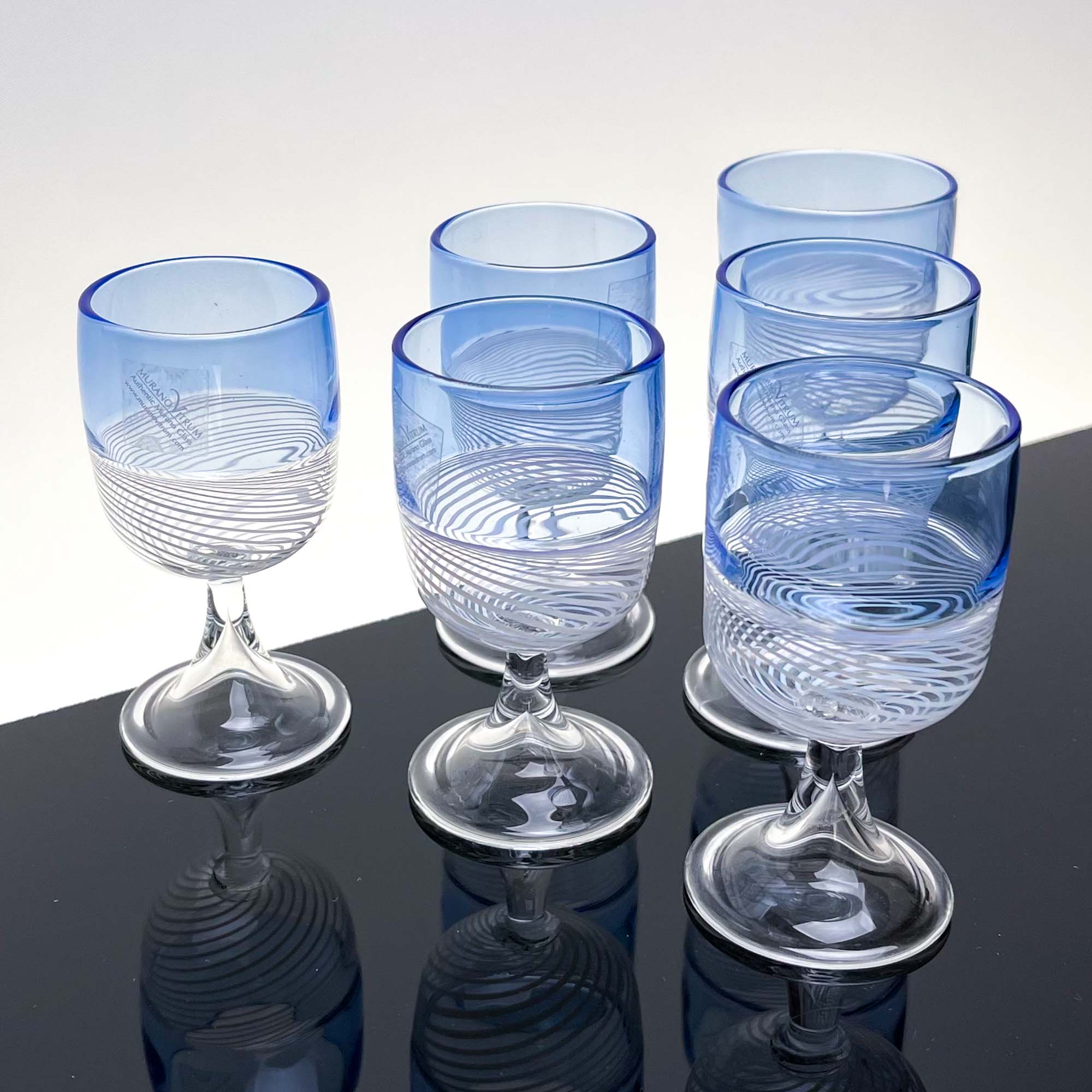 Verres à liqueur Foscarini, lot de six - Verre de Murano