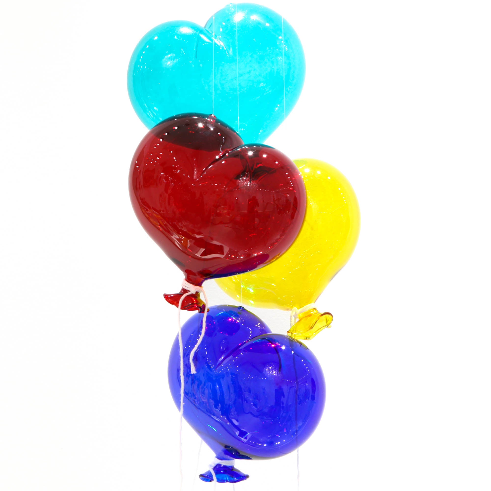 Ballons en verre en forme de coeur - 13 cm