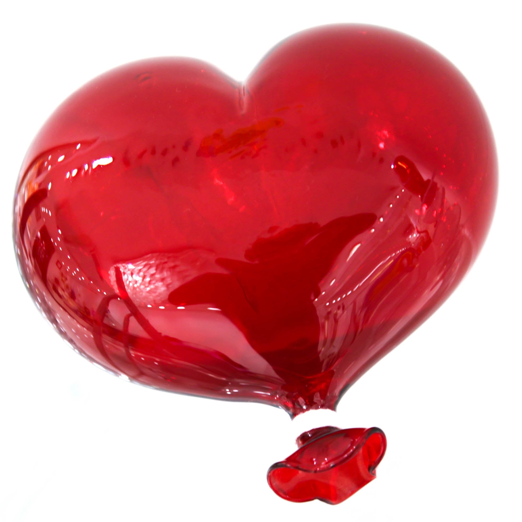 Heart shaped glass balloons - cm 16