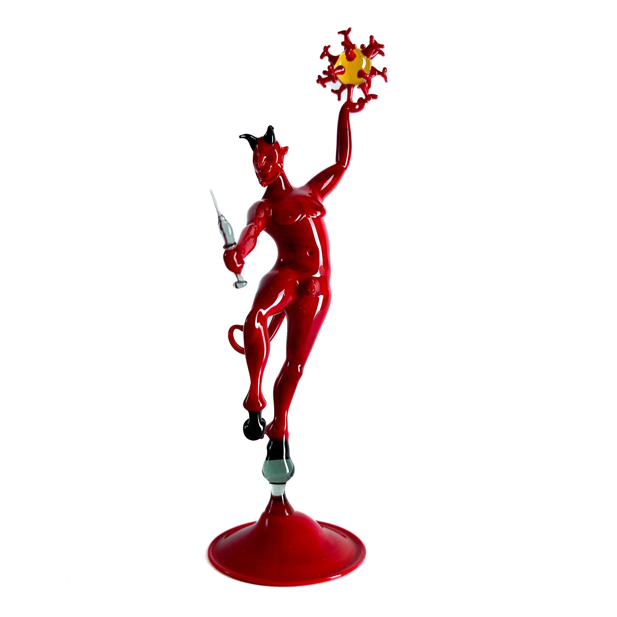 The Defeat of Evil - Murano Glass Red Devil