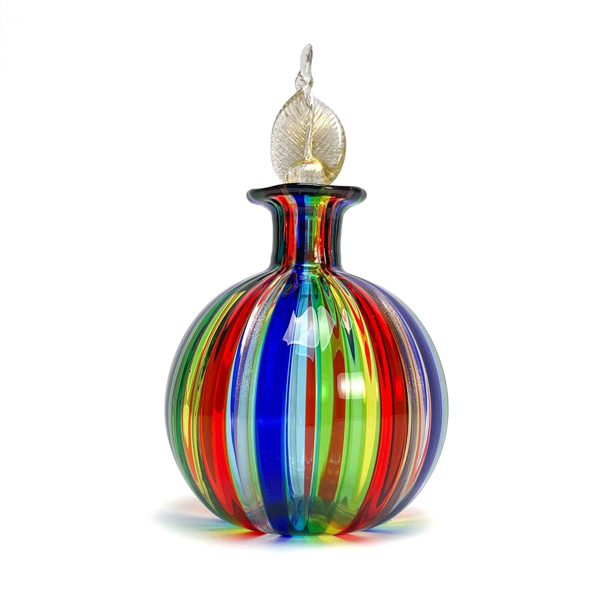 Round Rainbow Glass Bottle