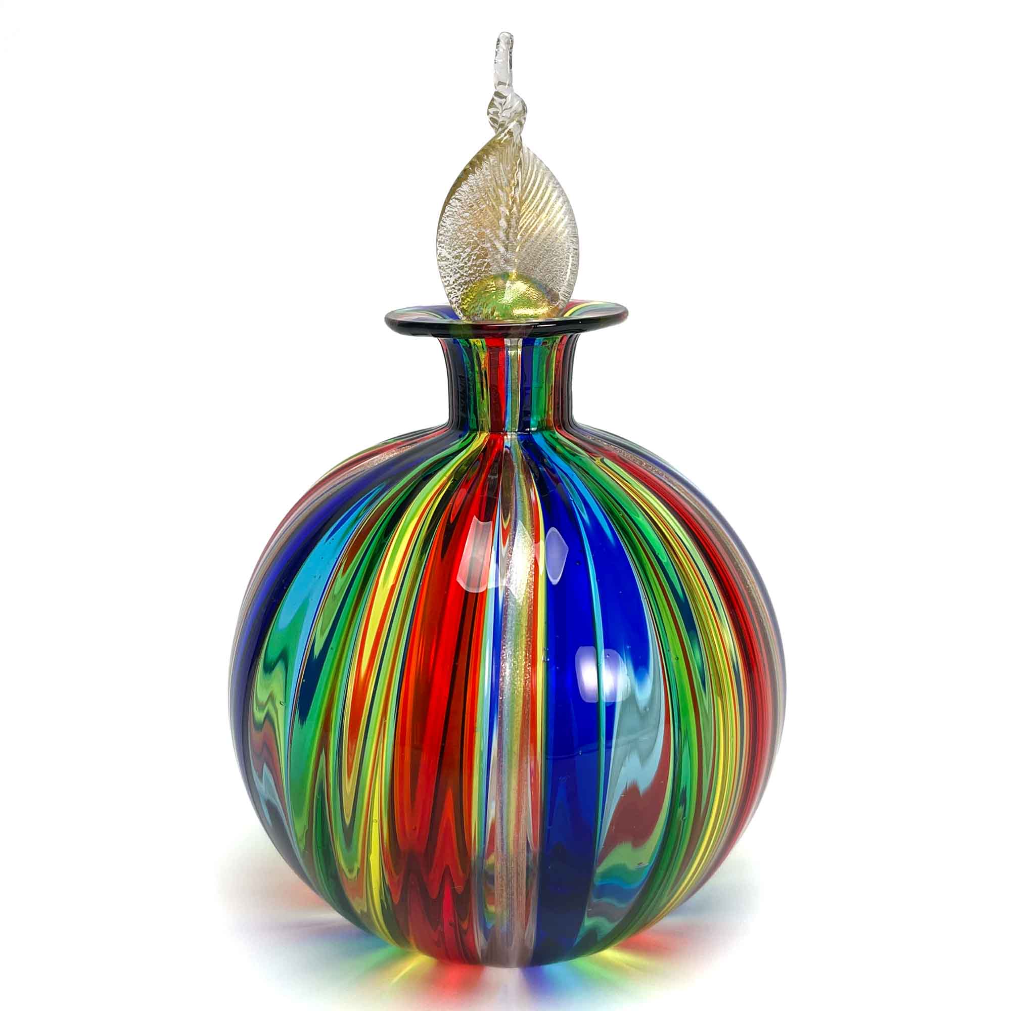 Round Rainbow Glass Bottle