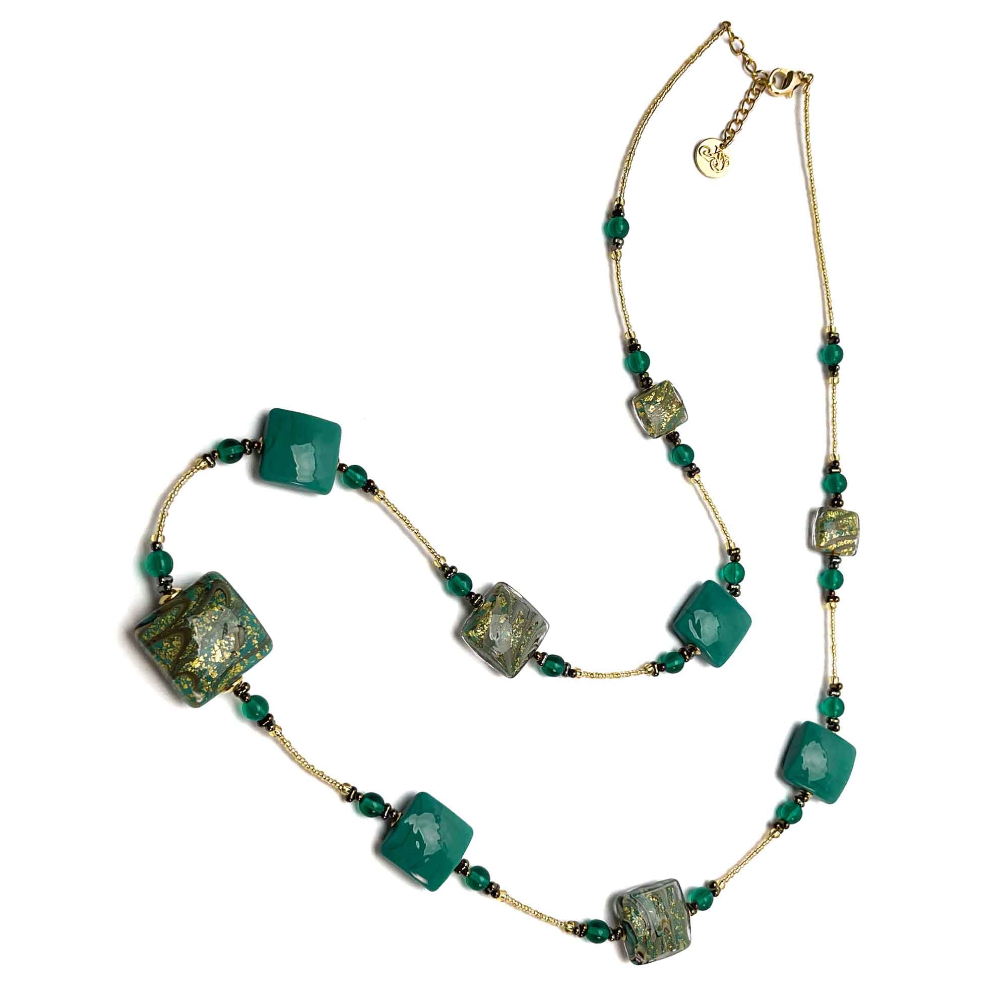 Las Vegas Long Necklace -  Murano Glass