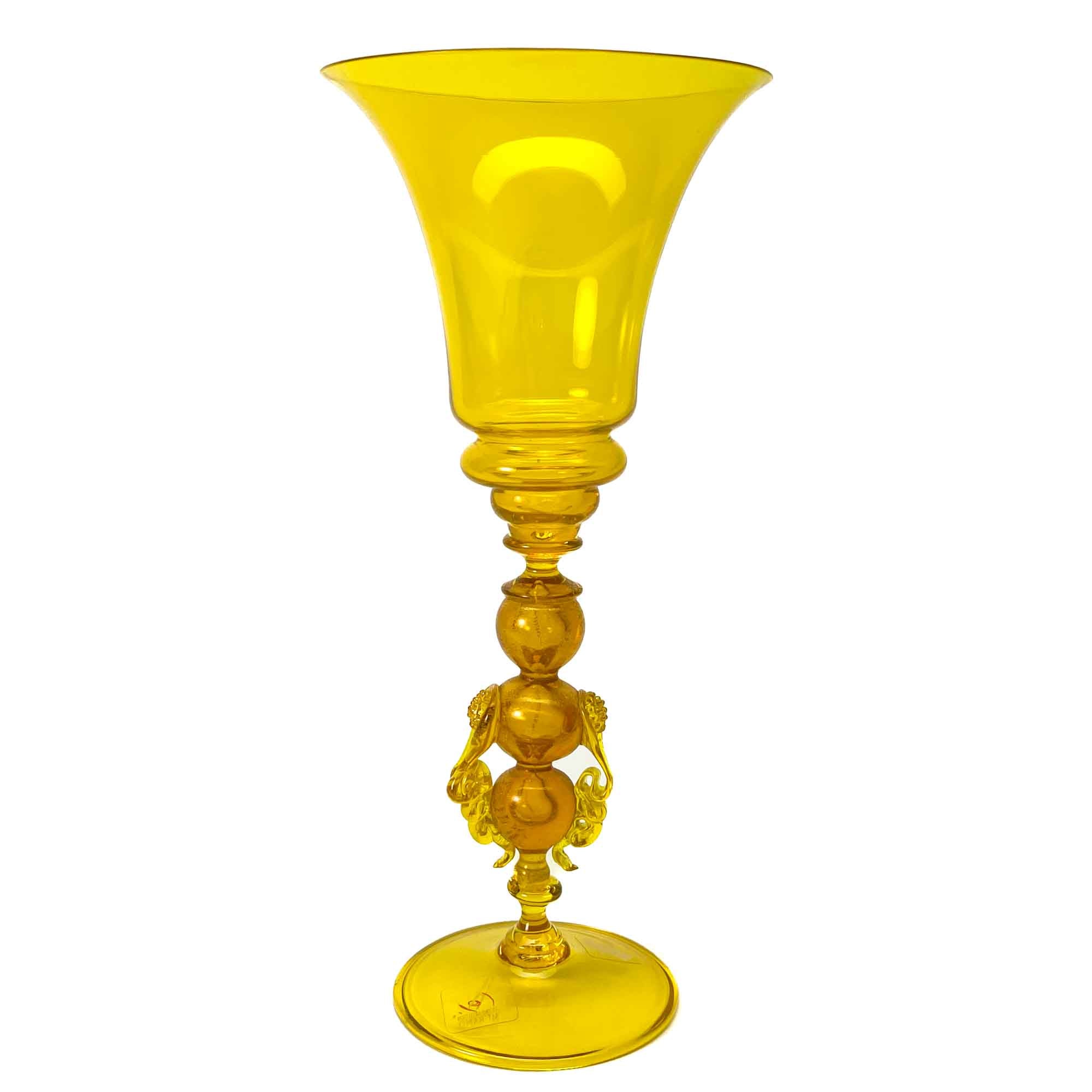 Yellow Murano Glass Goblet - Seguso