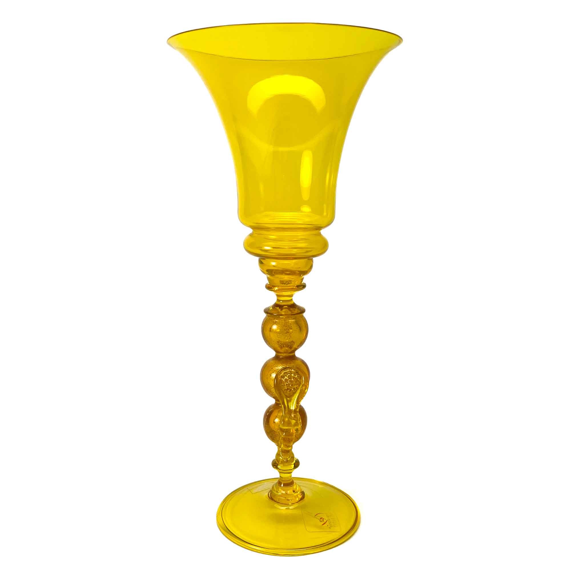 Yellow Murano Glass Goblet - Seguso