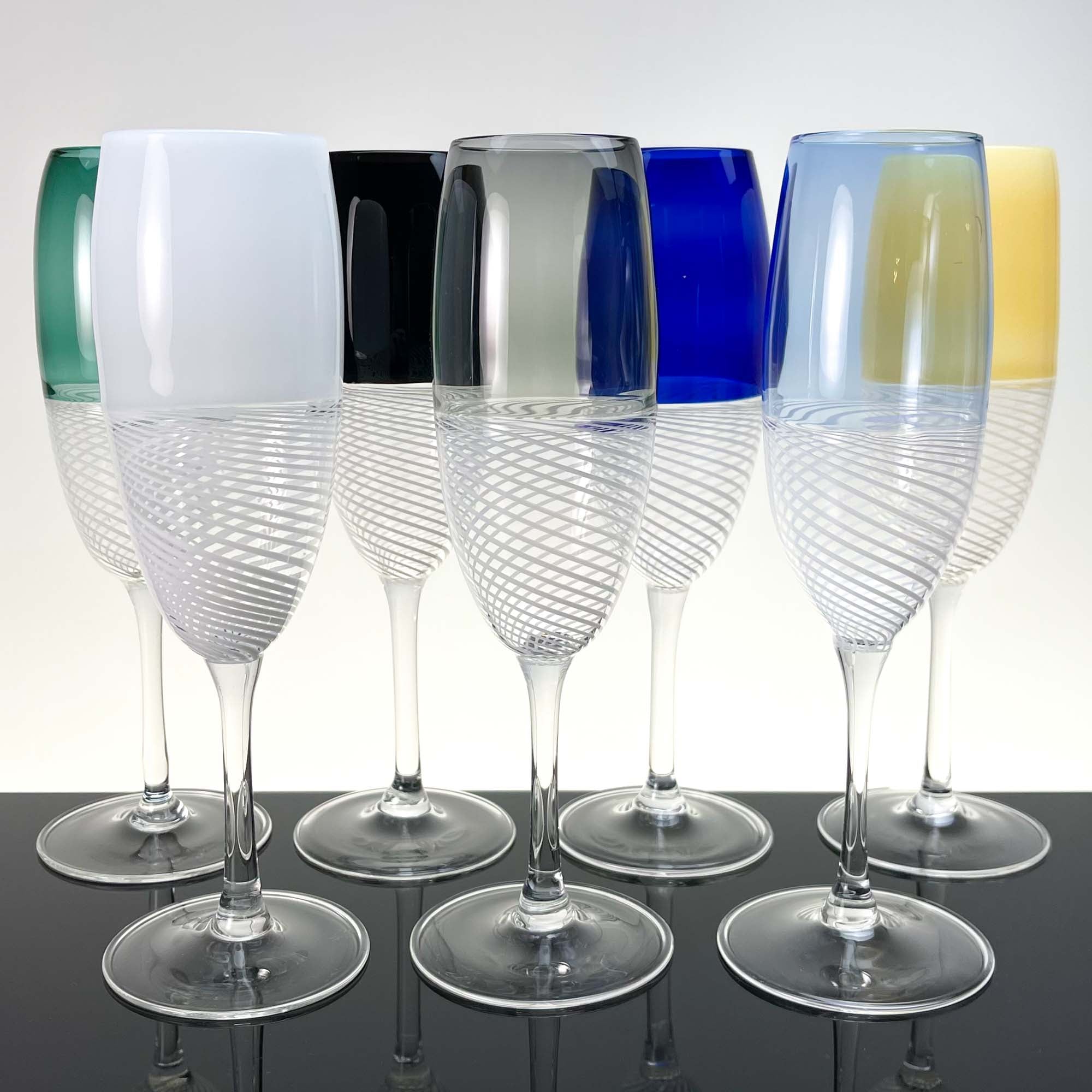 Prosecco & champagne Foscarini glasses, set of two - Murano Glass