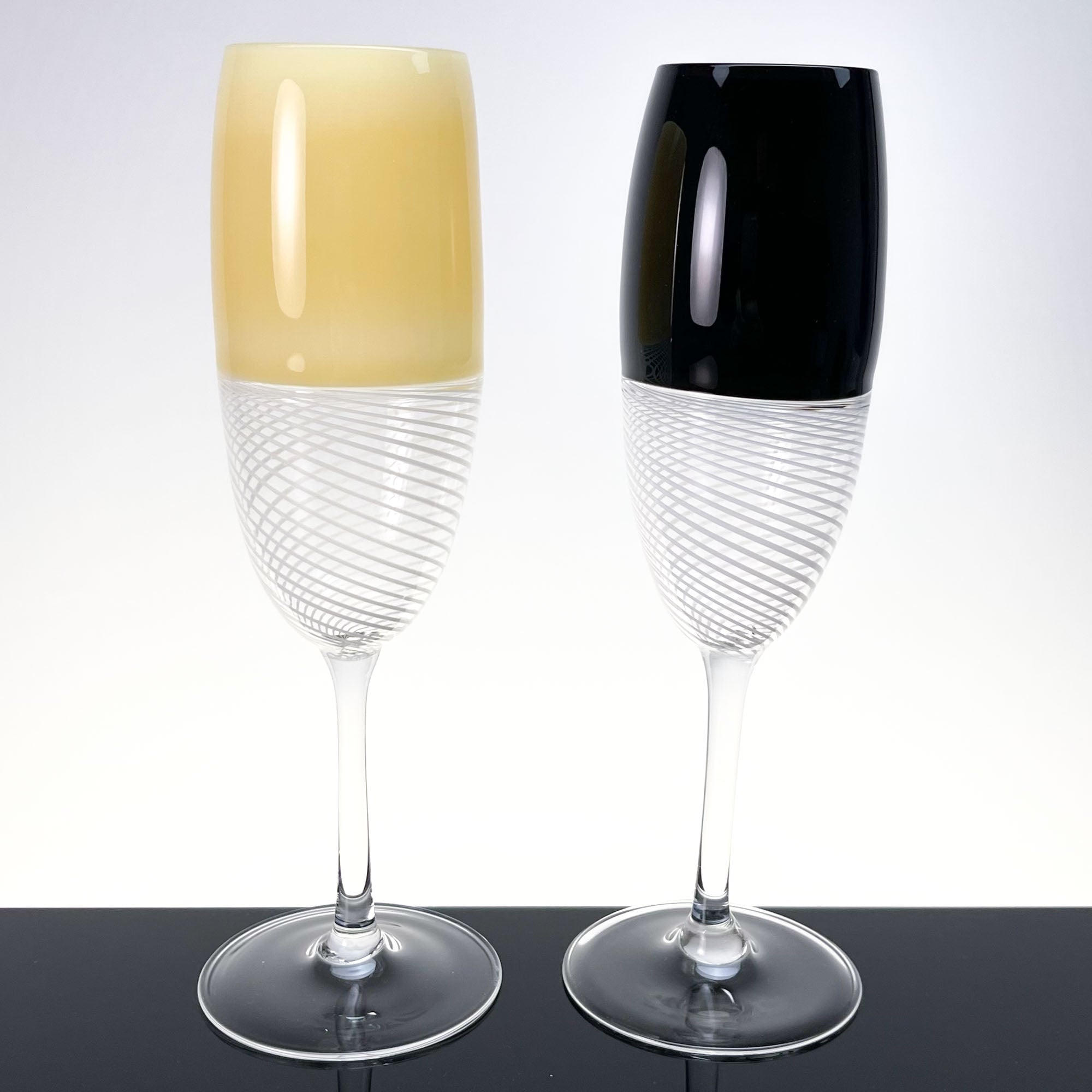 Prosecco & champagne Foscarini glasses, set of two - Murano Glass