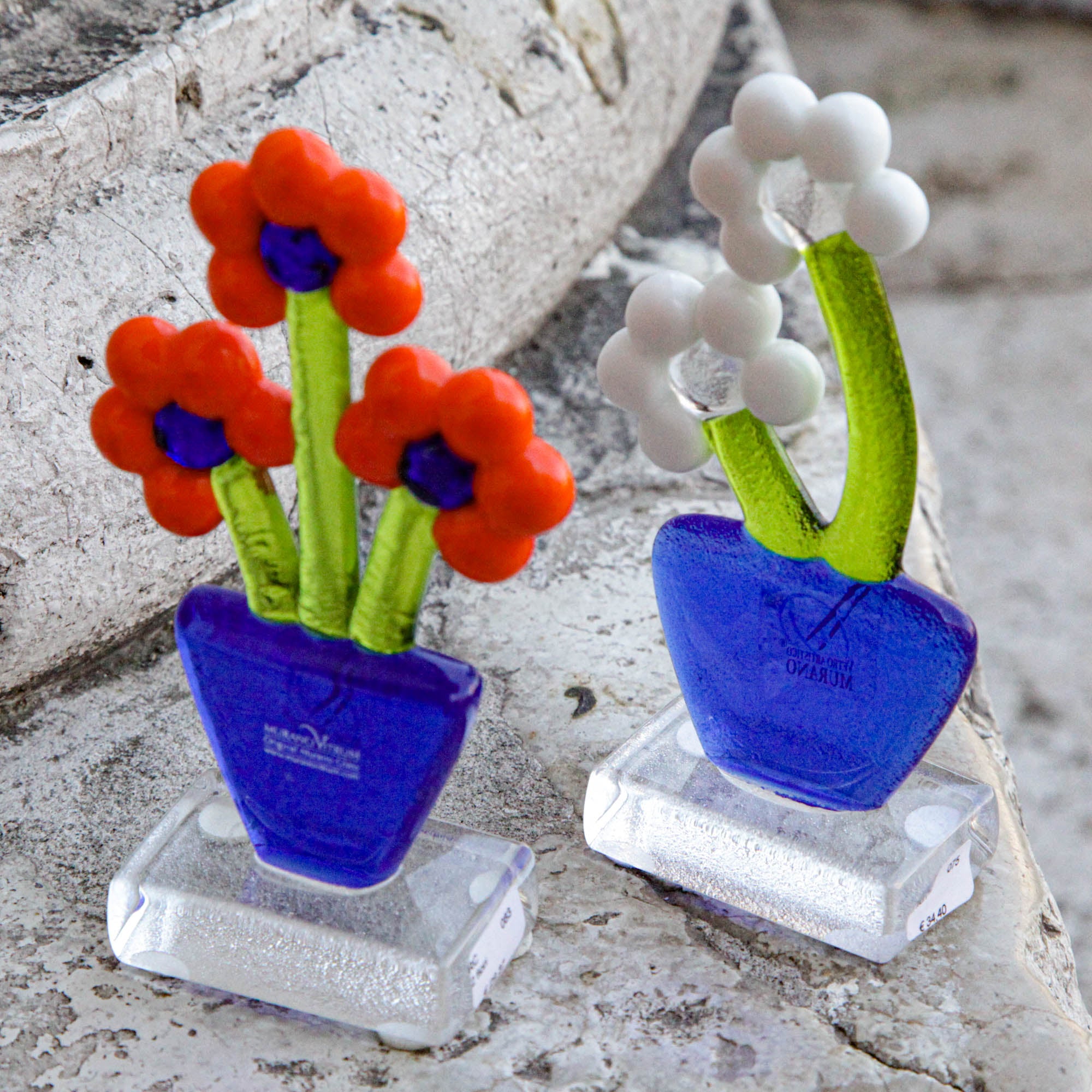 Colorful Flowers - Murano glass