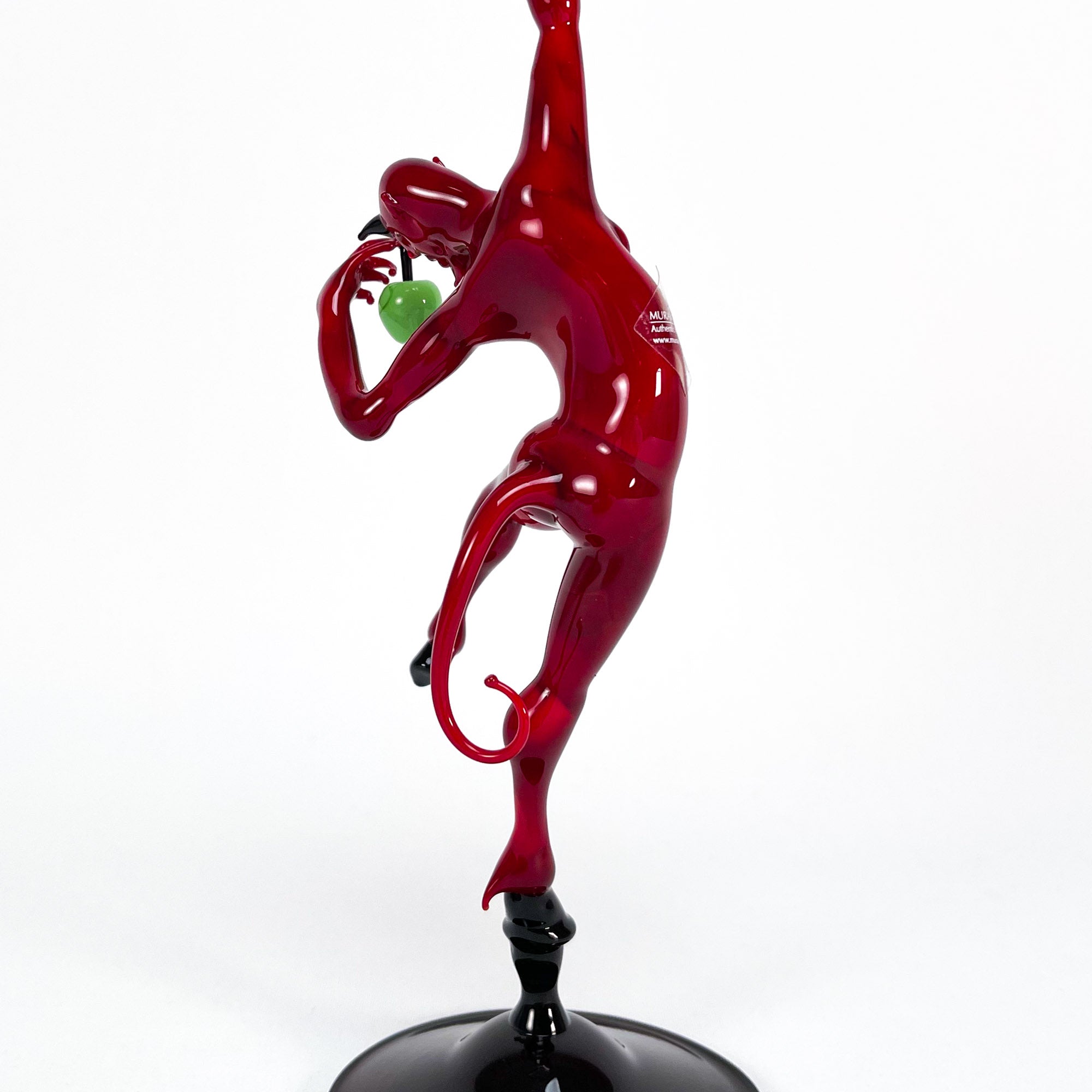 Red devil with apple - Murano Glass