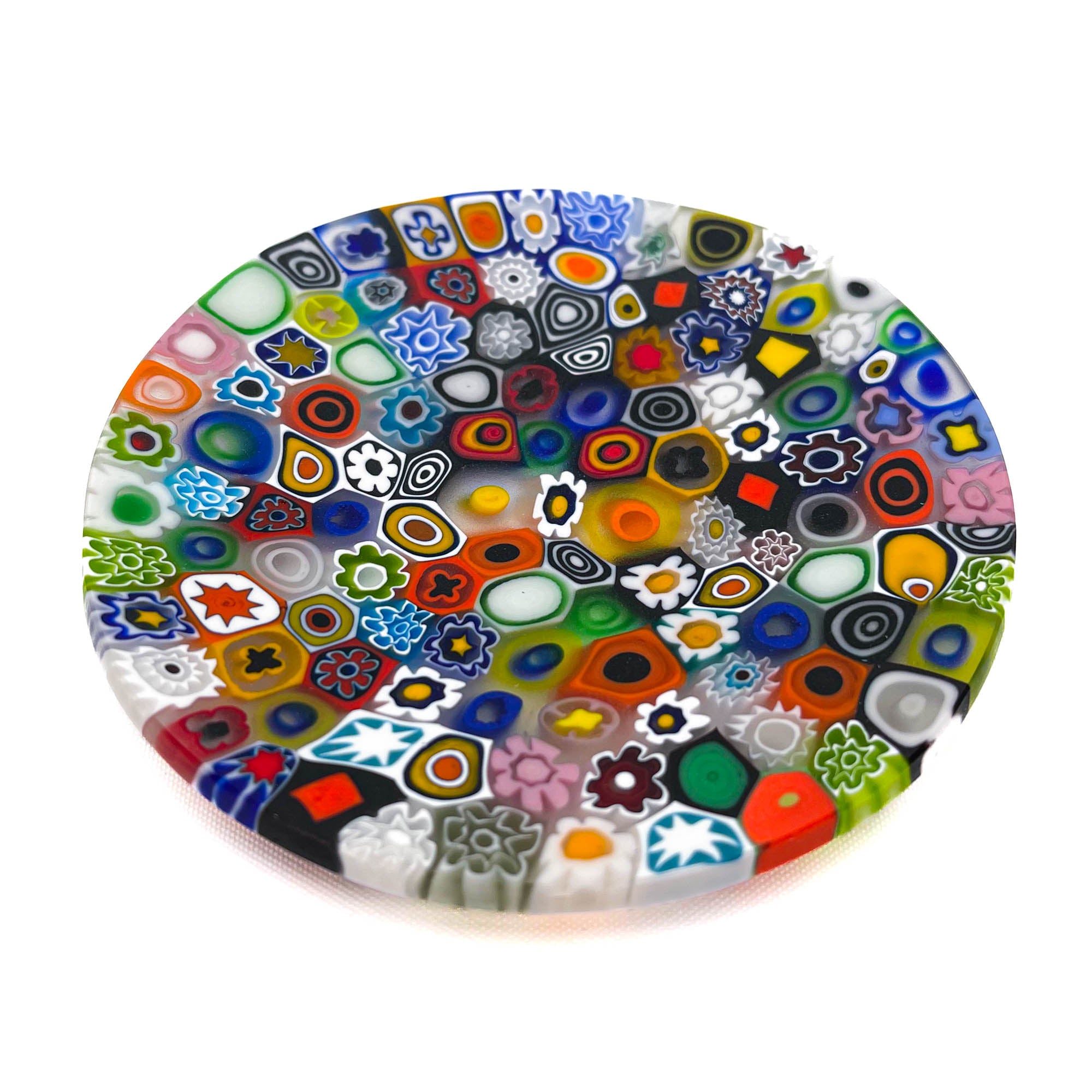 murano glass plate trinket tray millefiori murrina