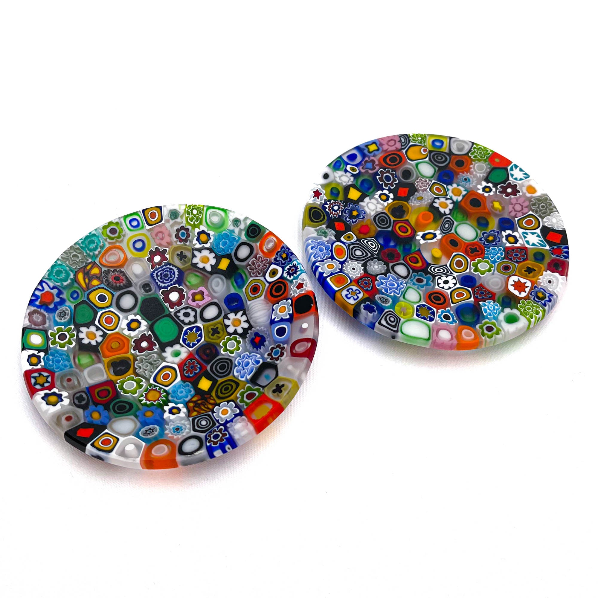 Stunning Murano Round Decorative Plate with Murrine - Made in Italy