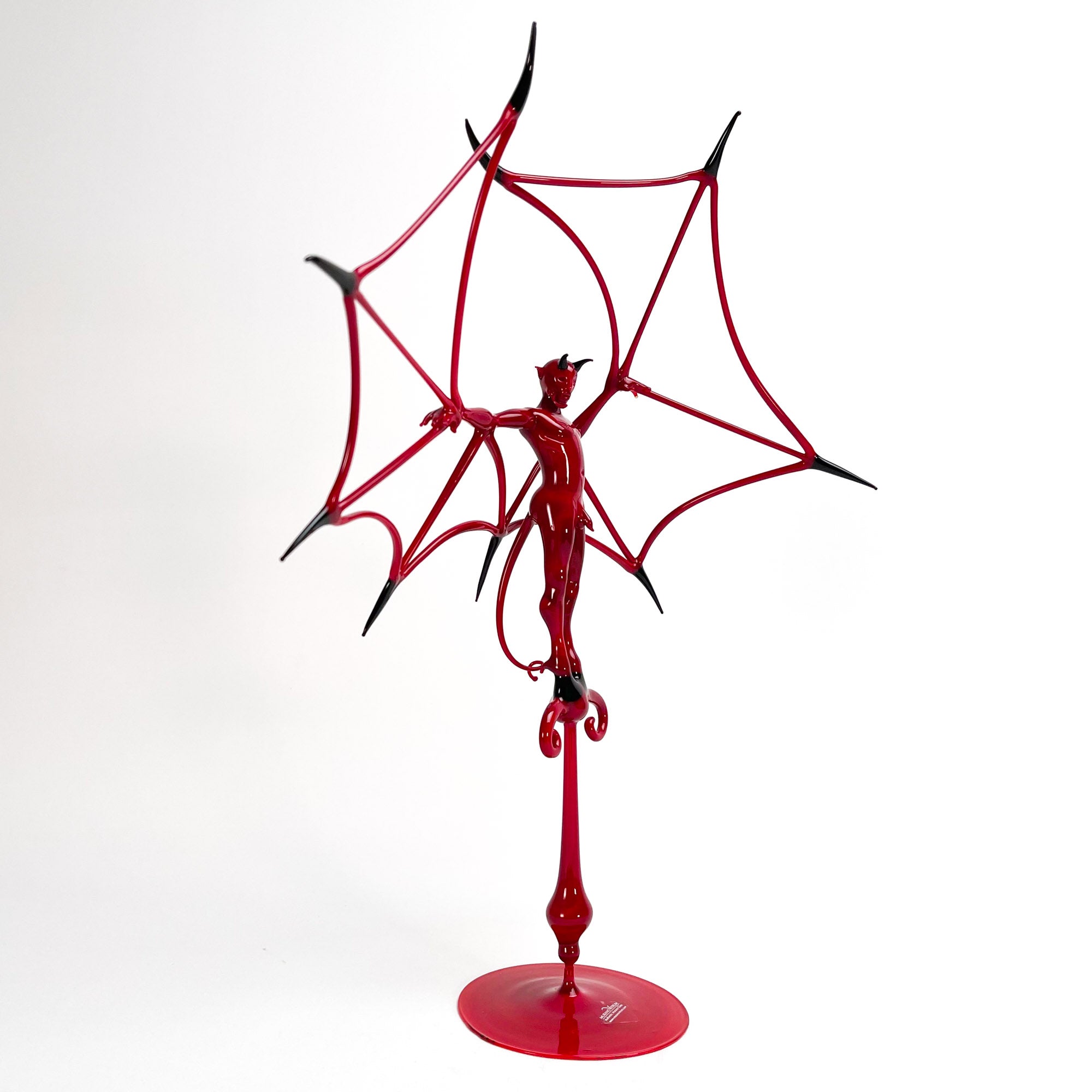 Red Flying Devil in the Stand- Murano Glass