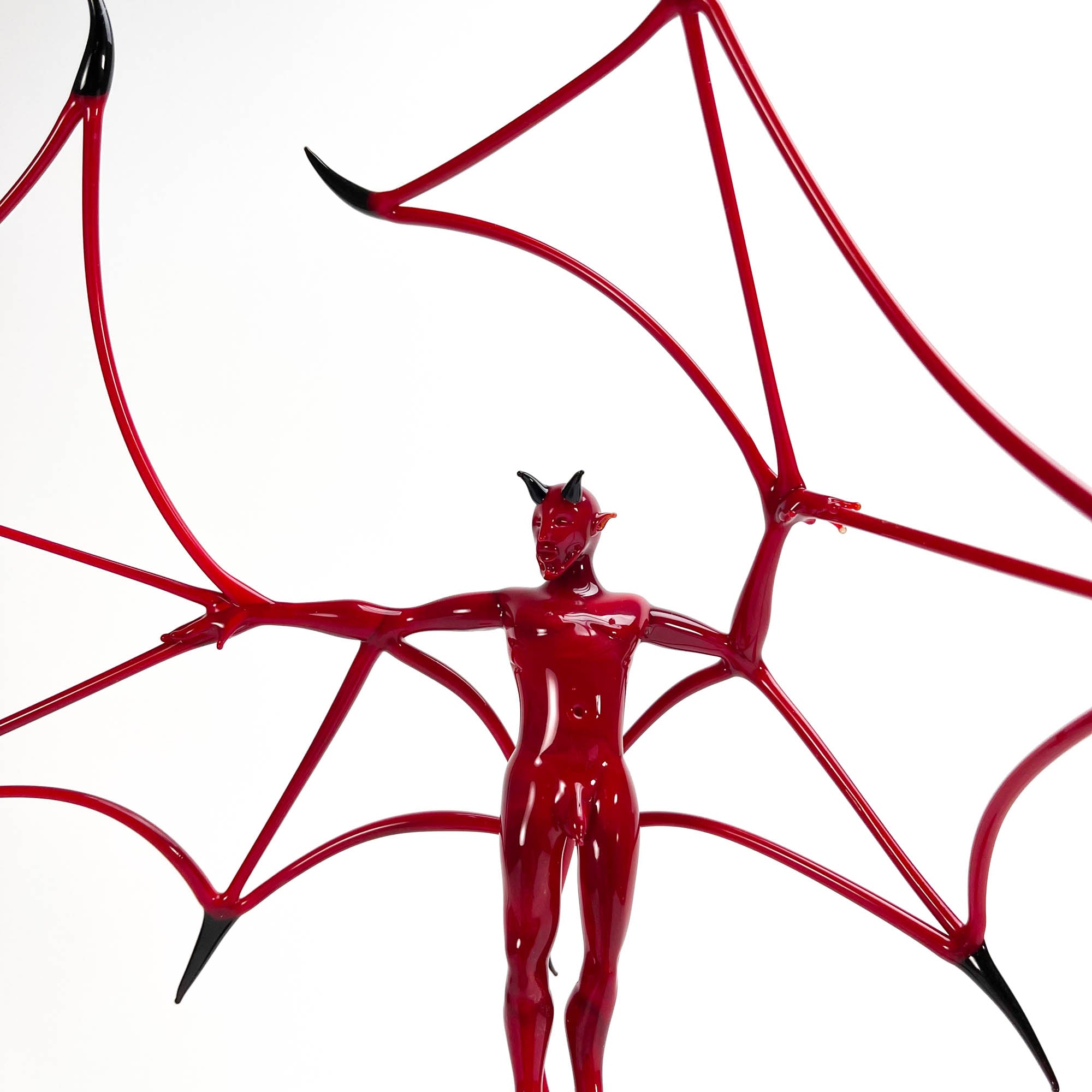 Red Flying Devil in the Stand- Murano Glass