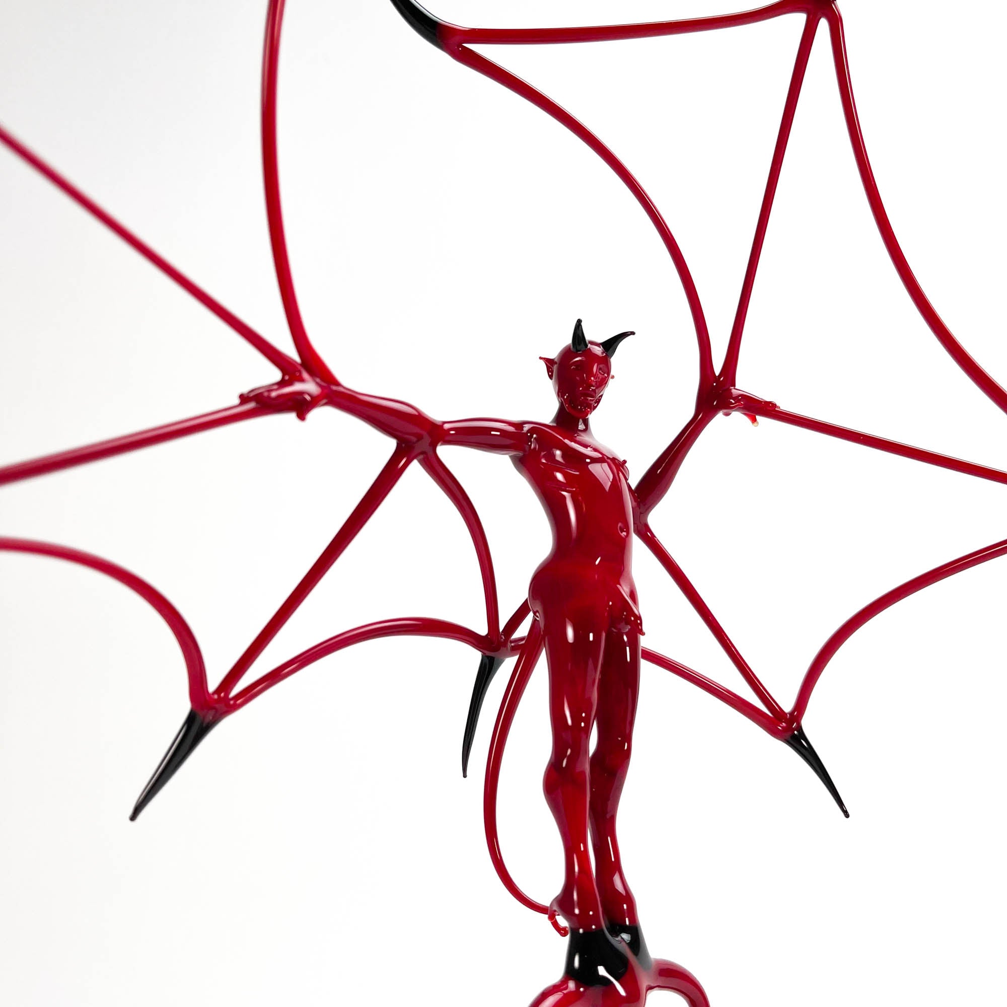 Red Flying Devil in the Stand- Murano Glass