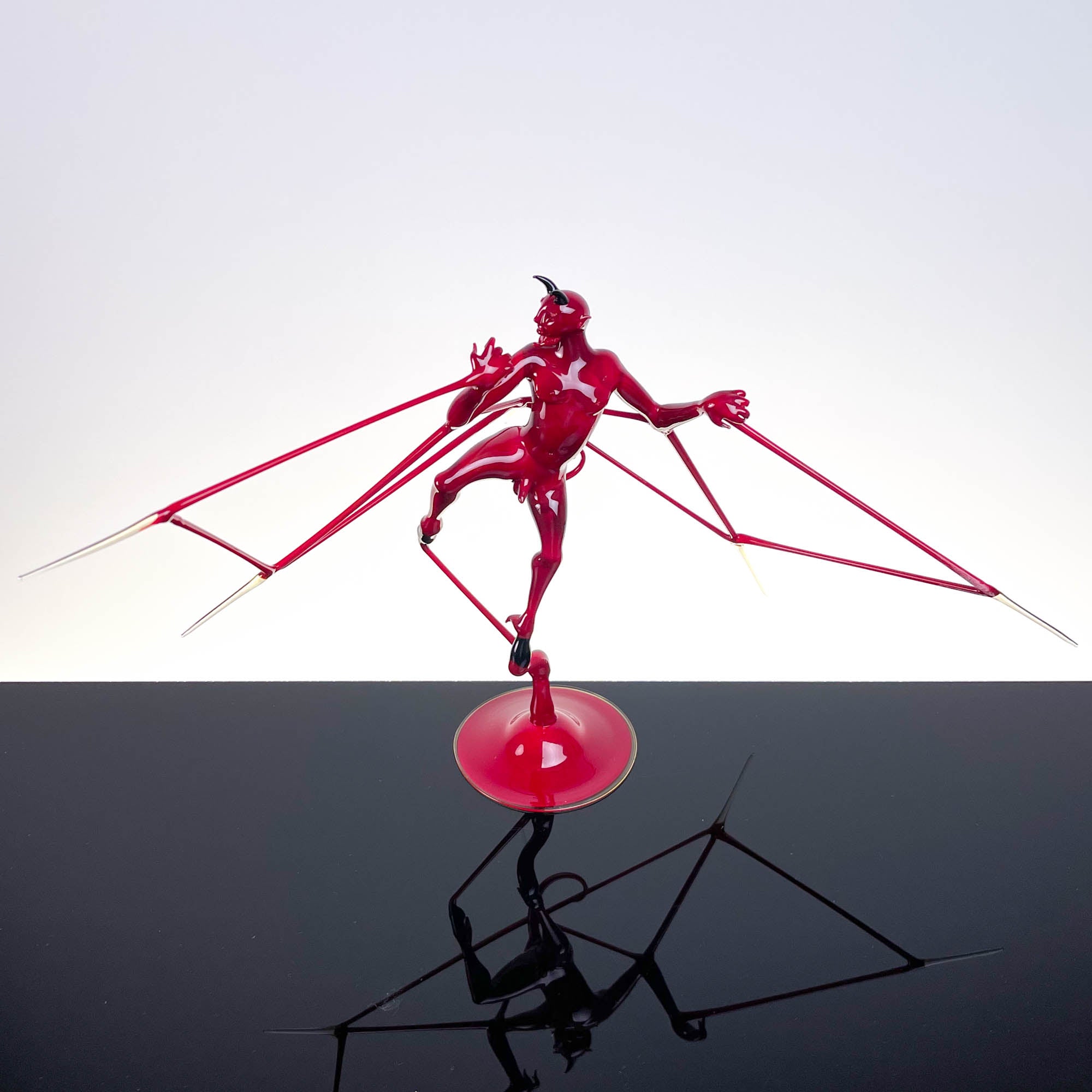 Red Flying devil - Murano Glass