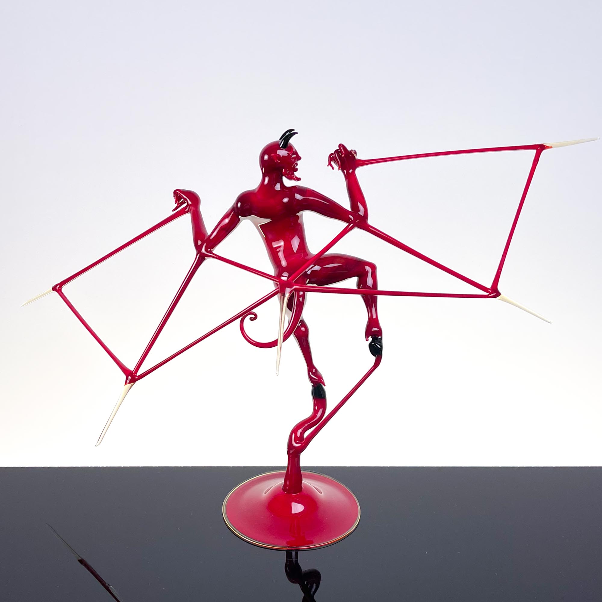 Red Flying devil - Murano Glass