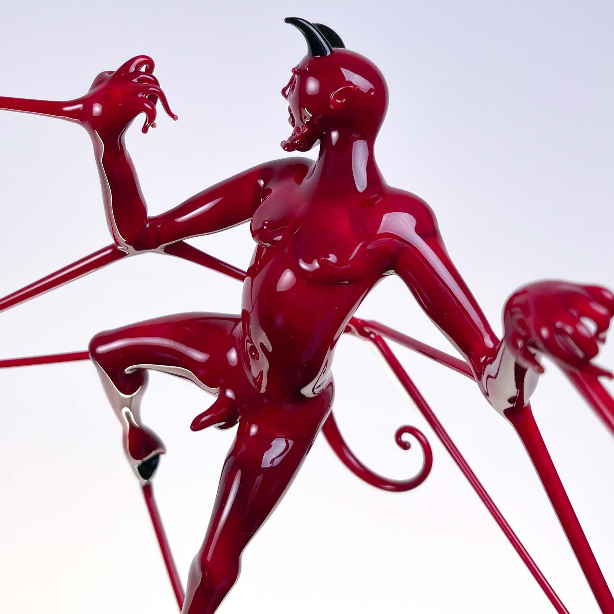 Red Flying devil - Murano Glass