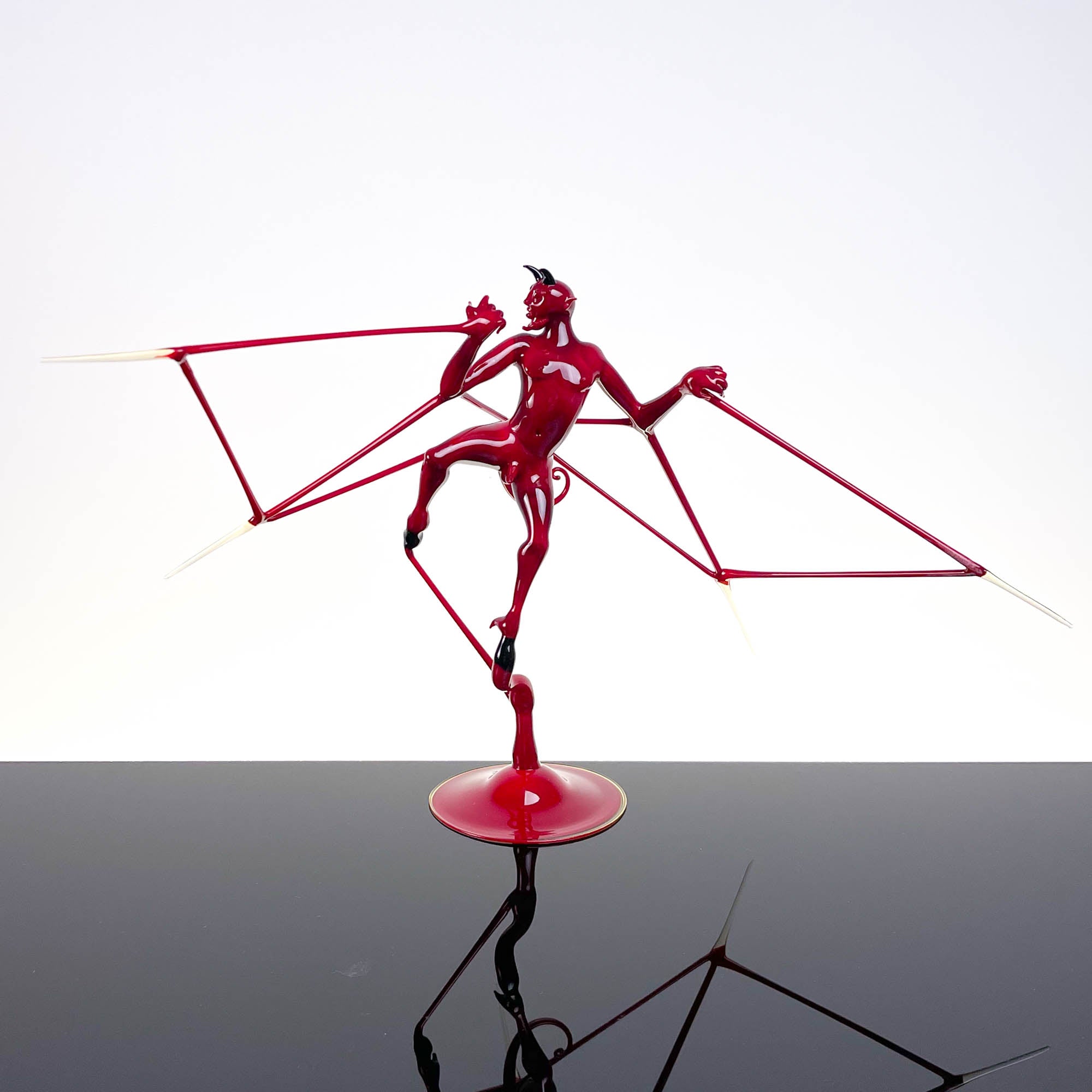 Red Flying devil - Murano Glass