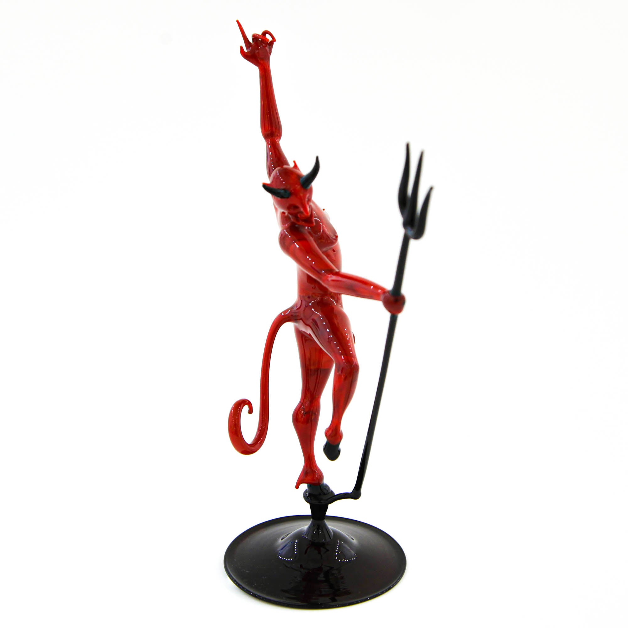 Devil with pitchfork Murano Glass