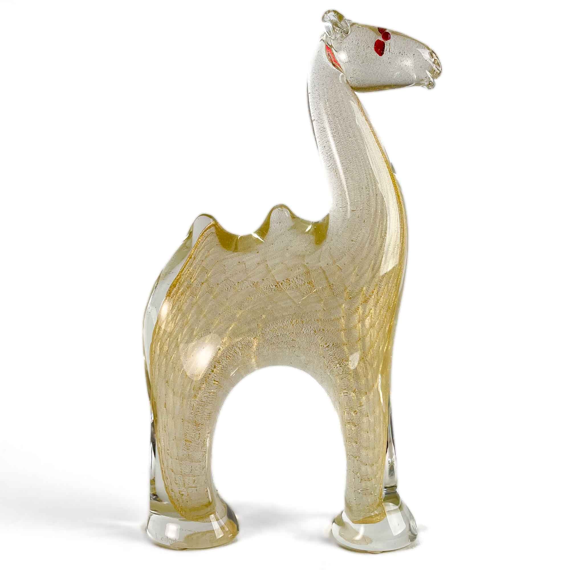 Camel with Gold Leaf - Murano Glass