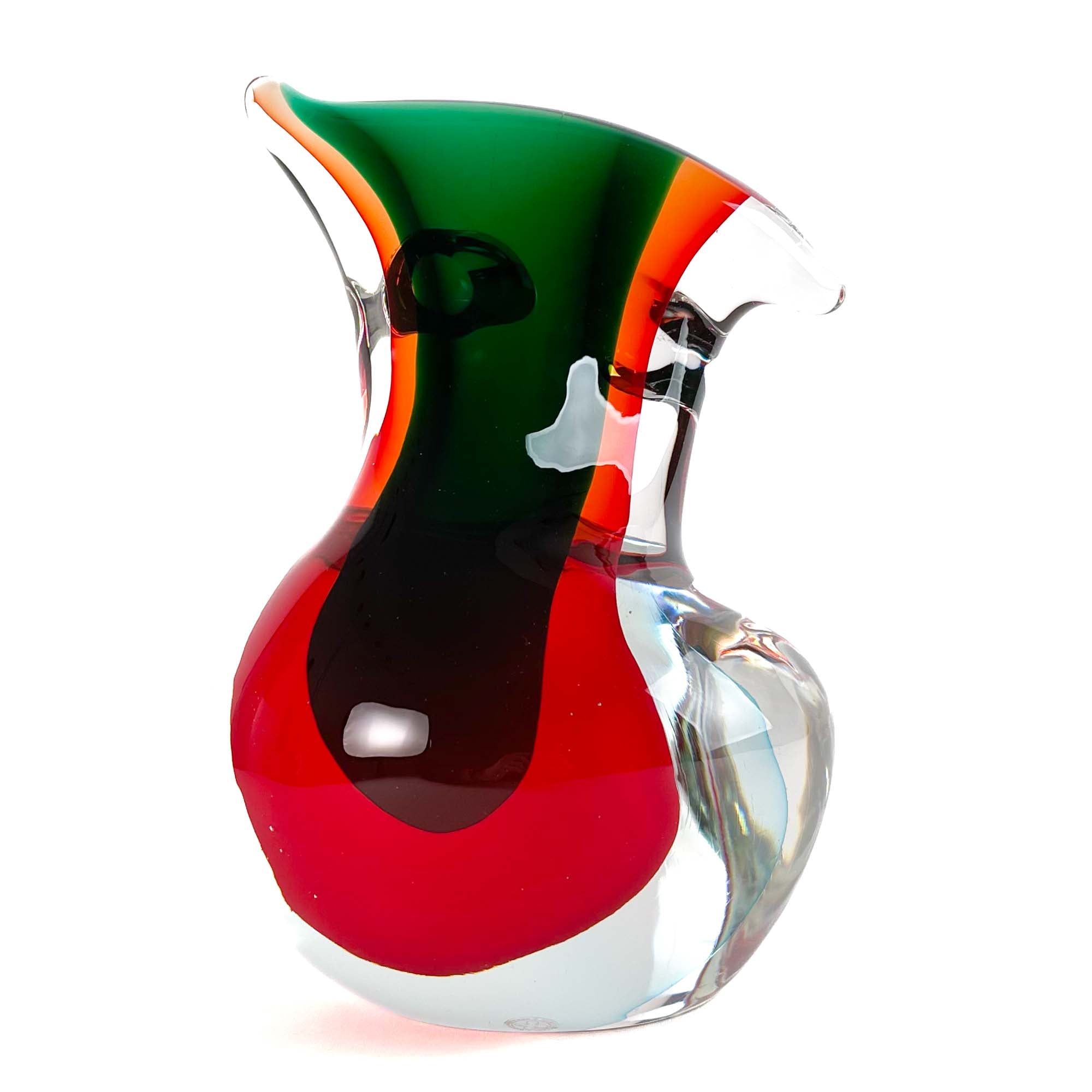 Torso Sbruffi Red and Green - Murano Glass