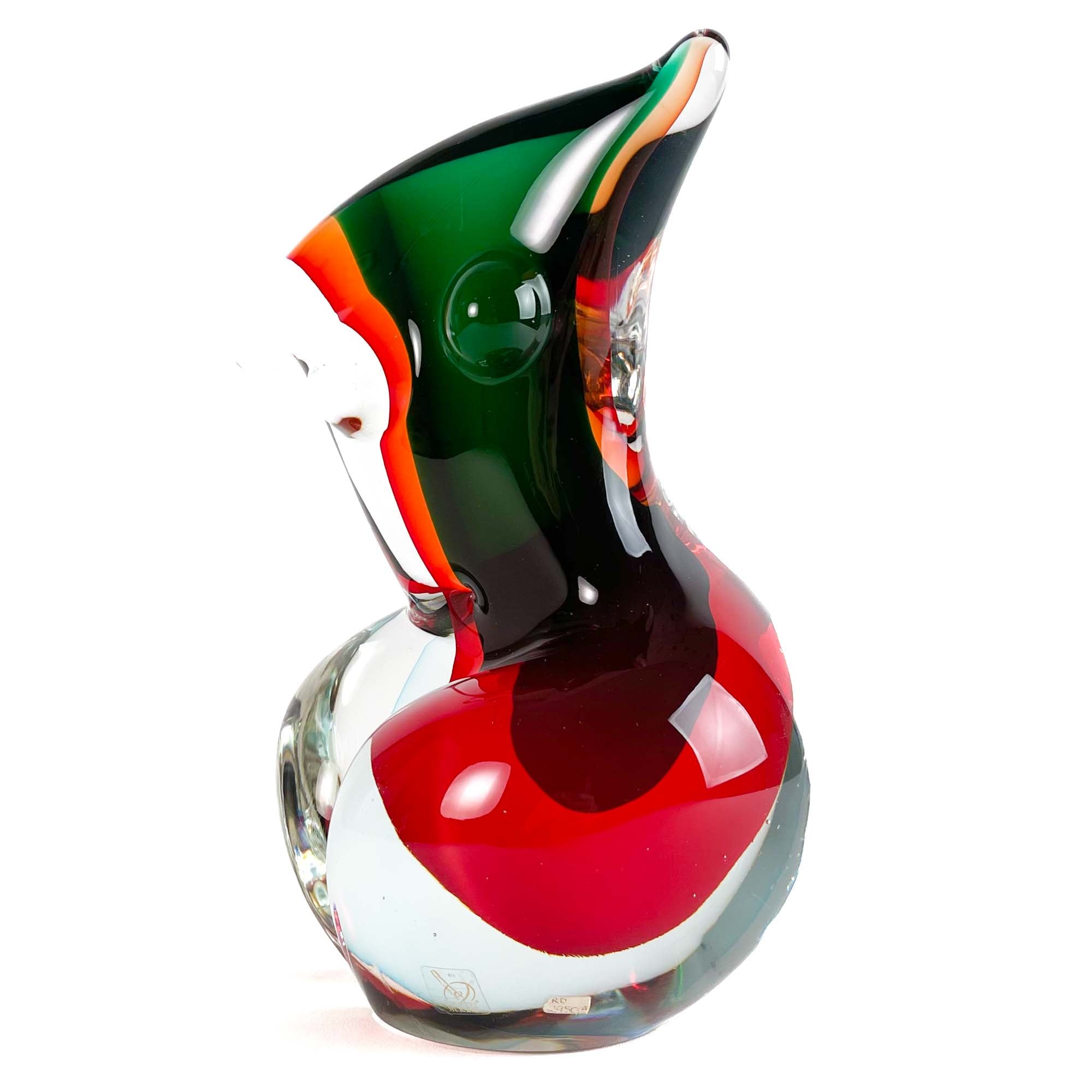 Torso Sbruffi Red and Green - Murano Glass