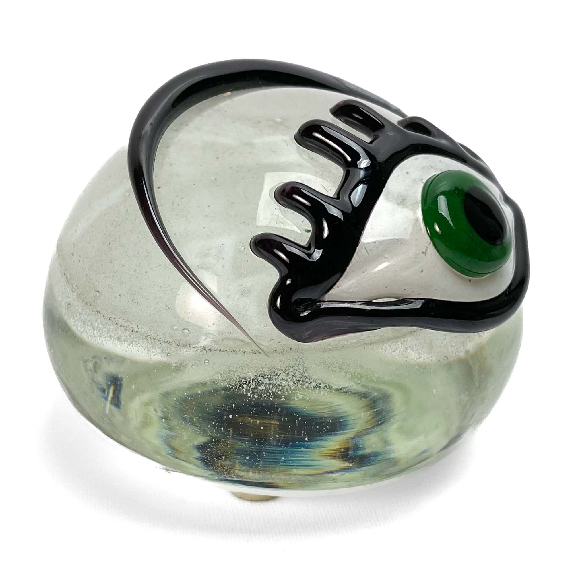 Eye with luminescent base paperweight - Murano Glass