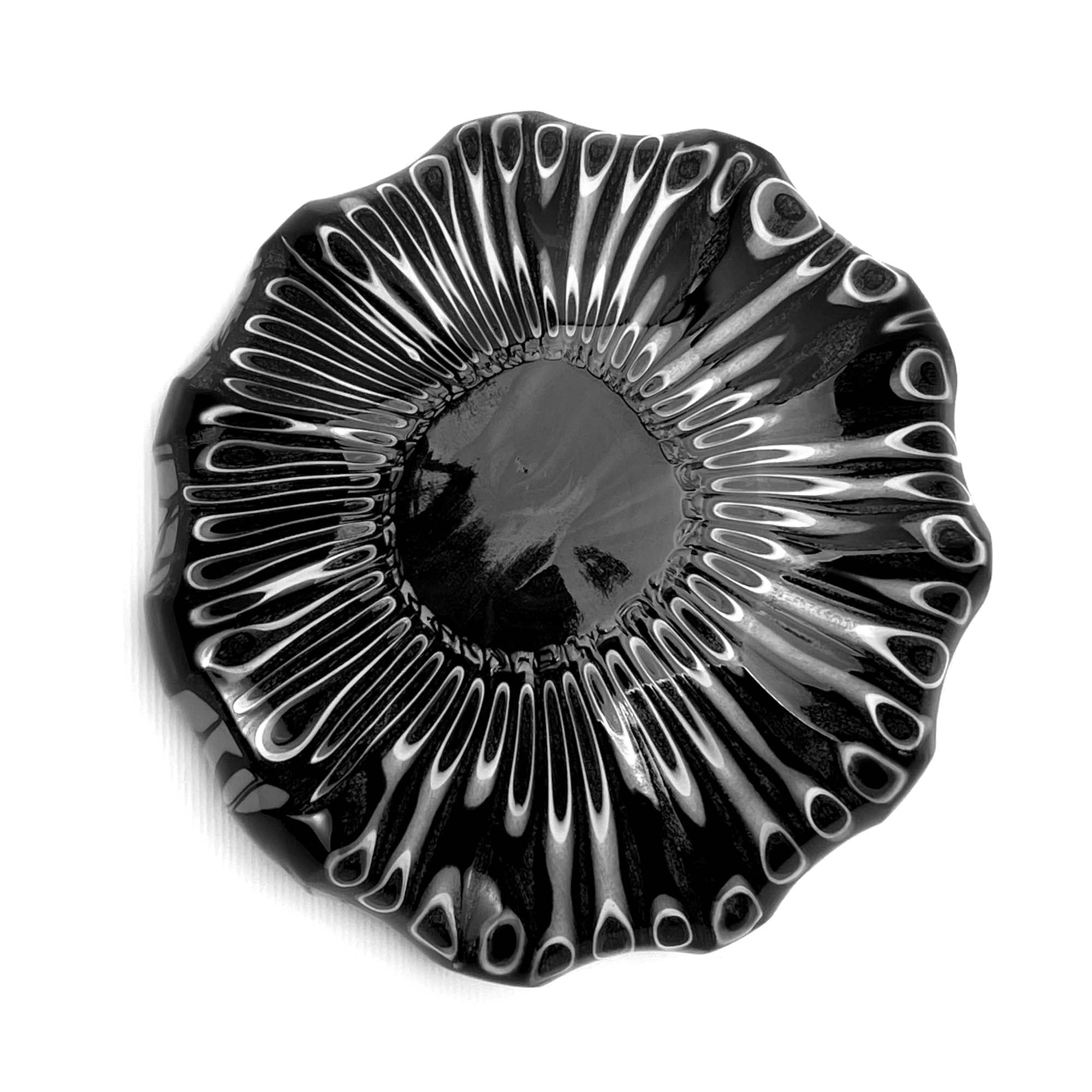 The Black Eye black and white paperweight - Murano Glass