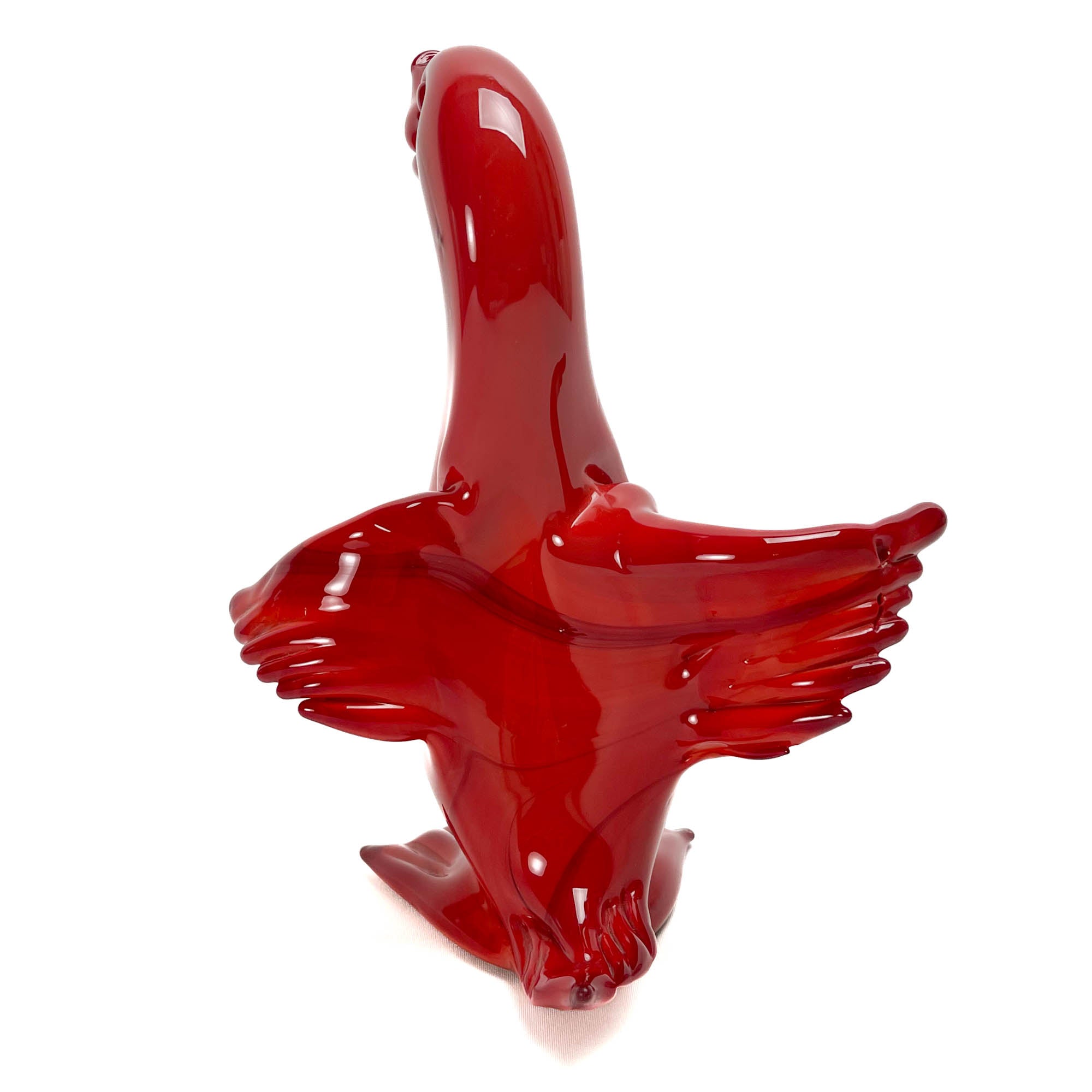 Murano Glass Red Duck