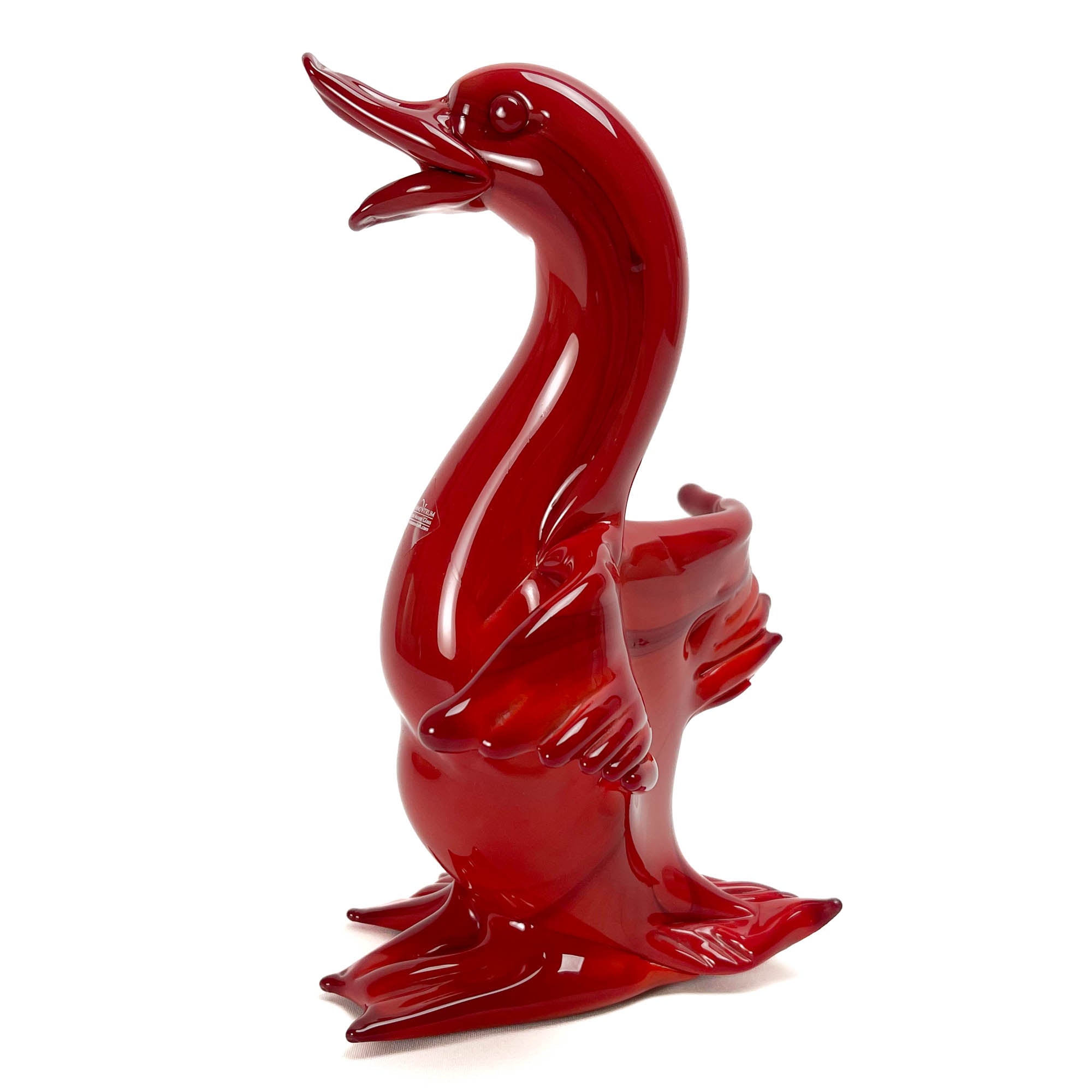 Murano Glass Red Duck